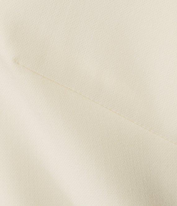 Trina Turk Obelle Luxe Drape Suiting Rhinestone Trim V-Neck Short Sleeve Dress Product Image