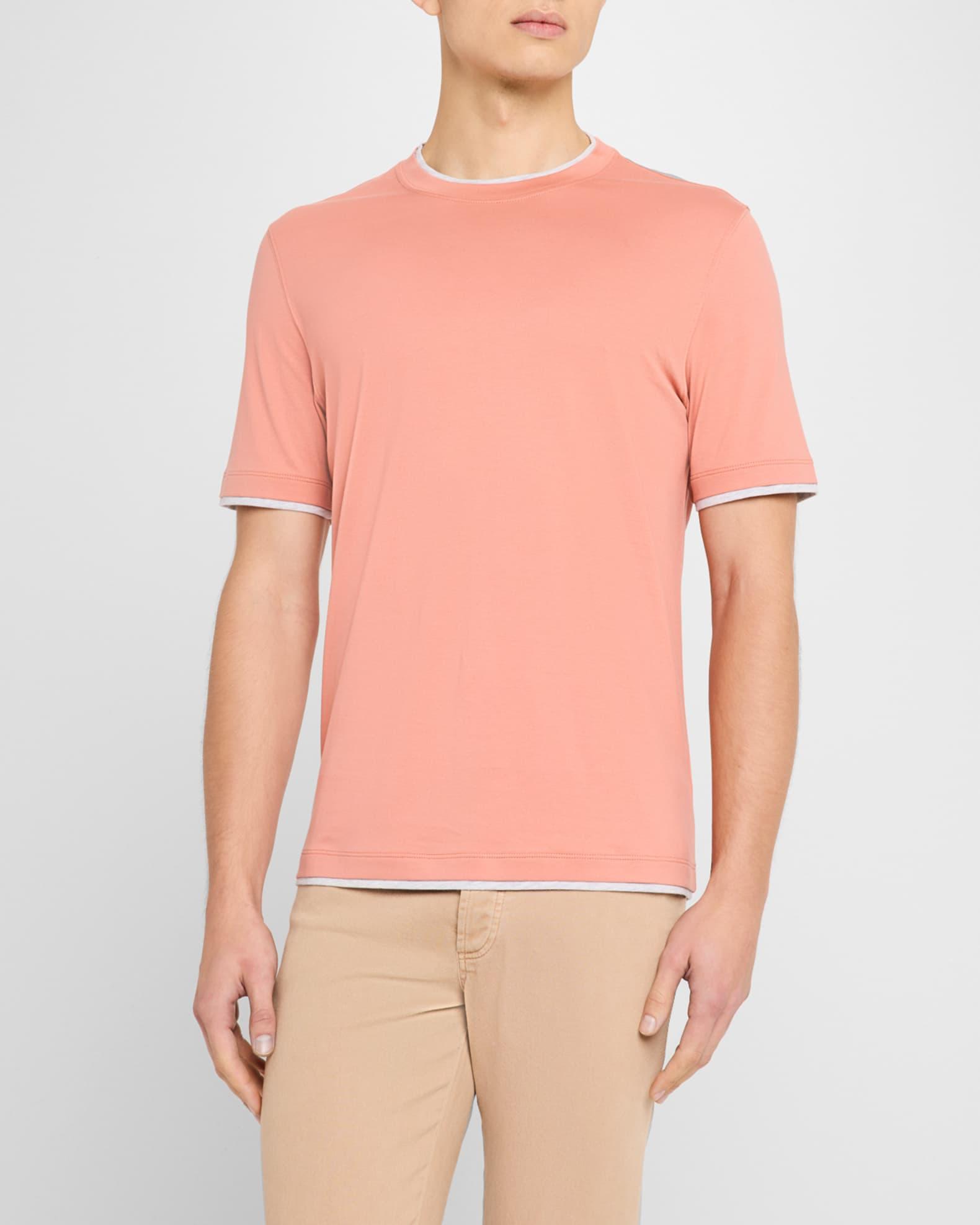 Men's Crewneck T-Shirt with Tipping Product Image