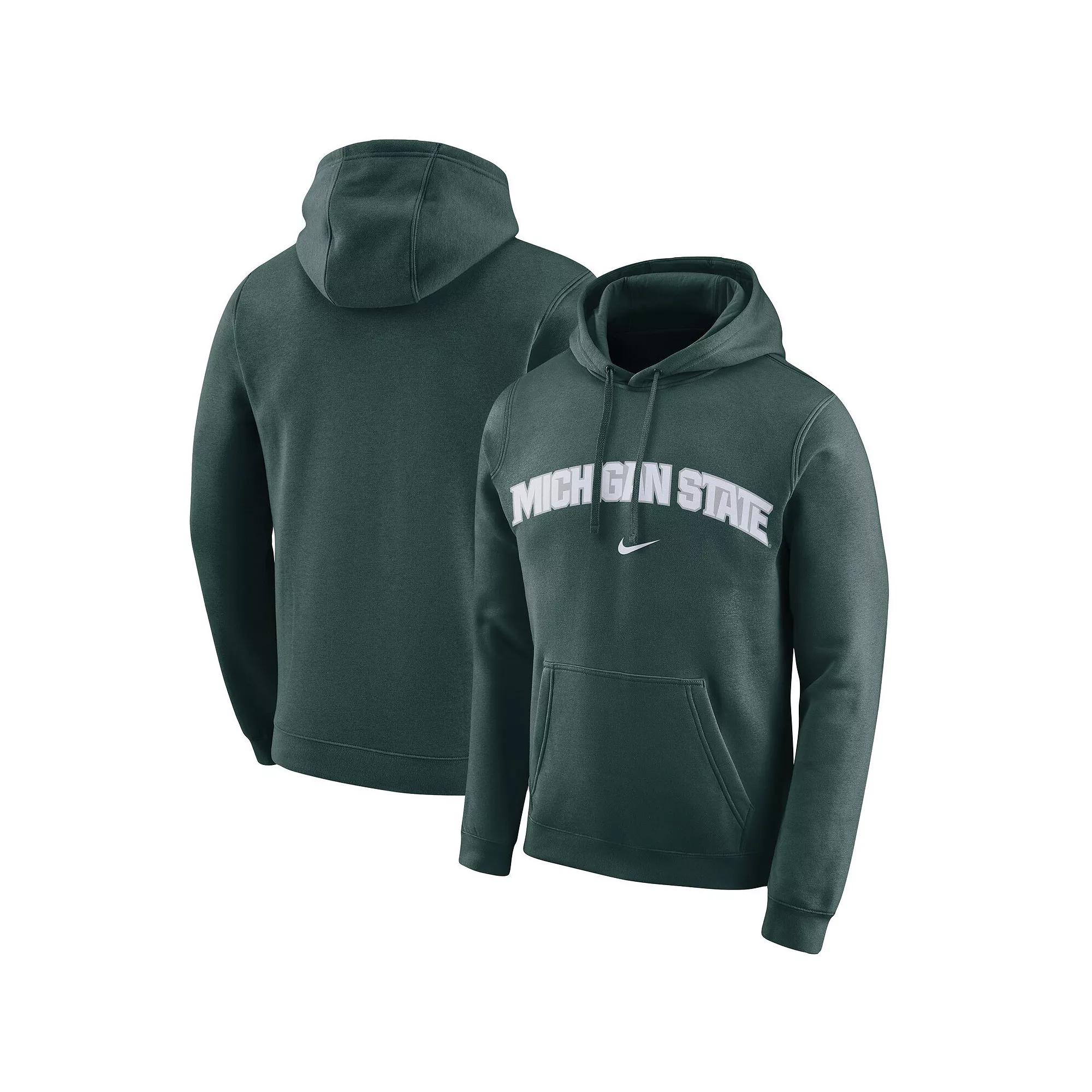 Men's Nike Green Michigan State Spartans Arch Club Fleece Pullover V-Neck Hoodie, Size: 2XL Product Image