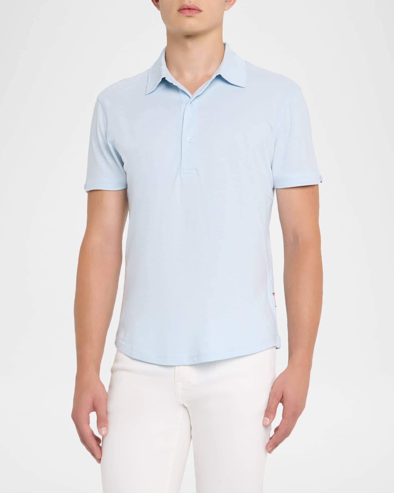 Men's Sebastian Tailored Fit Cotton and Silk Polo Shirt Product Image
