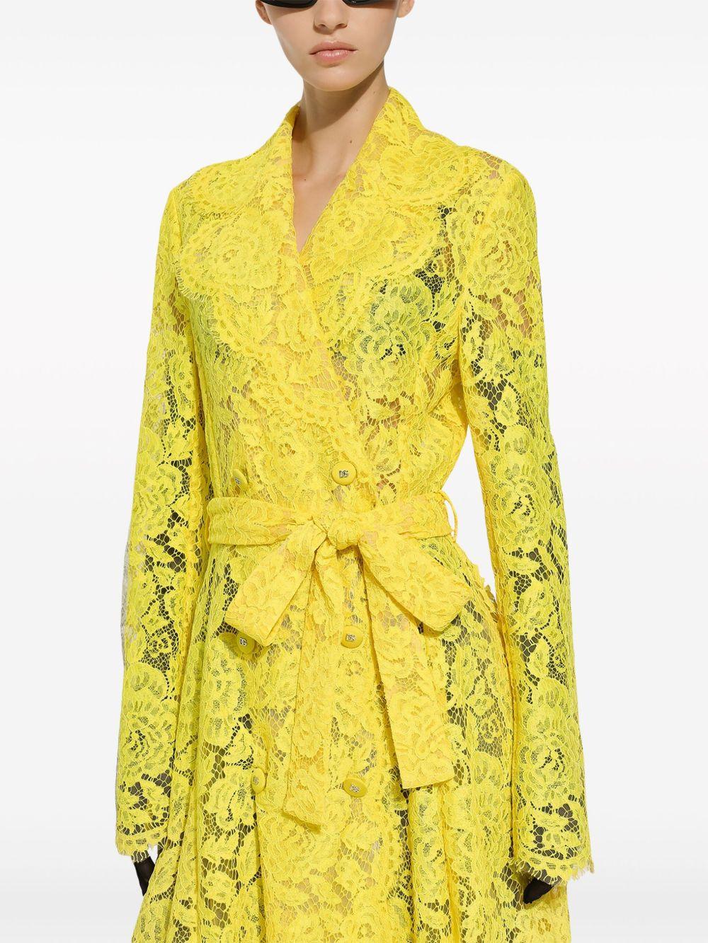 cordonetto-lace trench coat Product Image