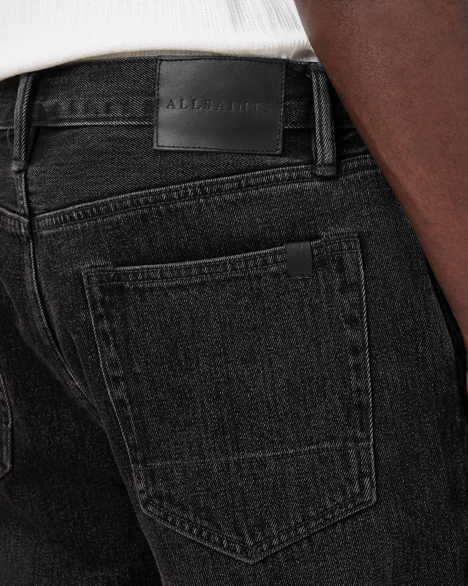 Lenny Loose Fit Wide Leg Denim Jeans Washed Black | ALLSAINTS US Product Image