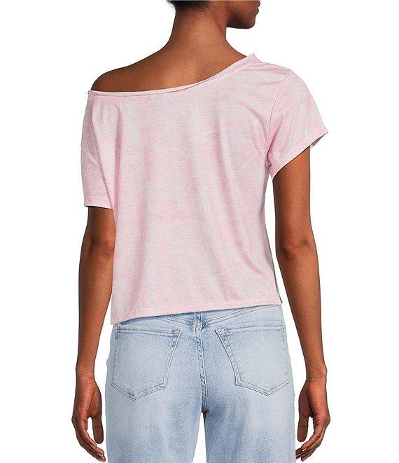 Originality Camo Star Graphic Off The Shoulder Short Sleeve T-Shirt Product Image