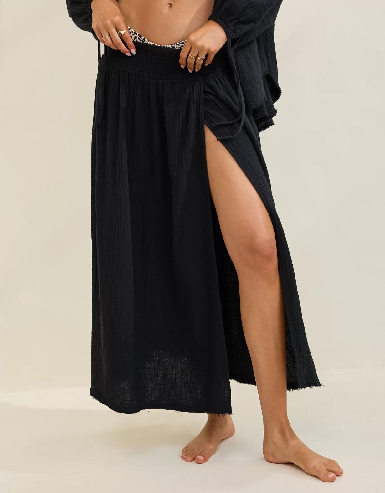 Aerie Faux Wrap Cover Up Maxi Skirt Product Image