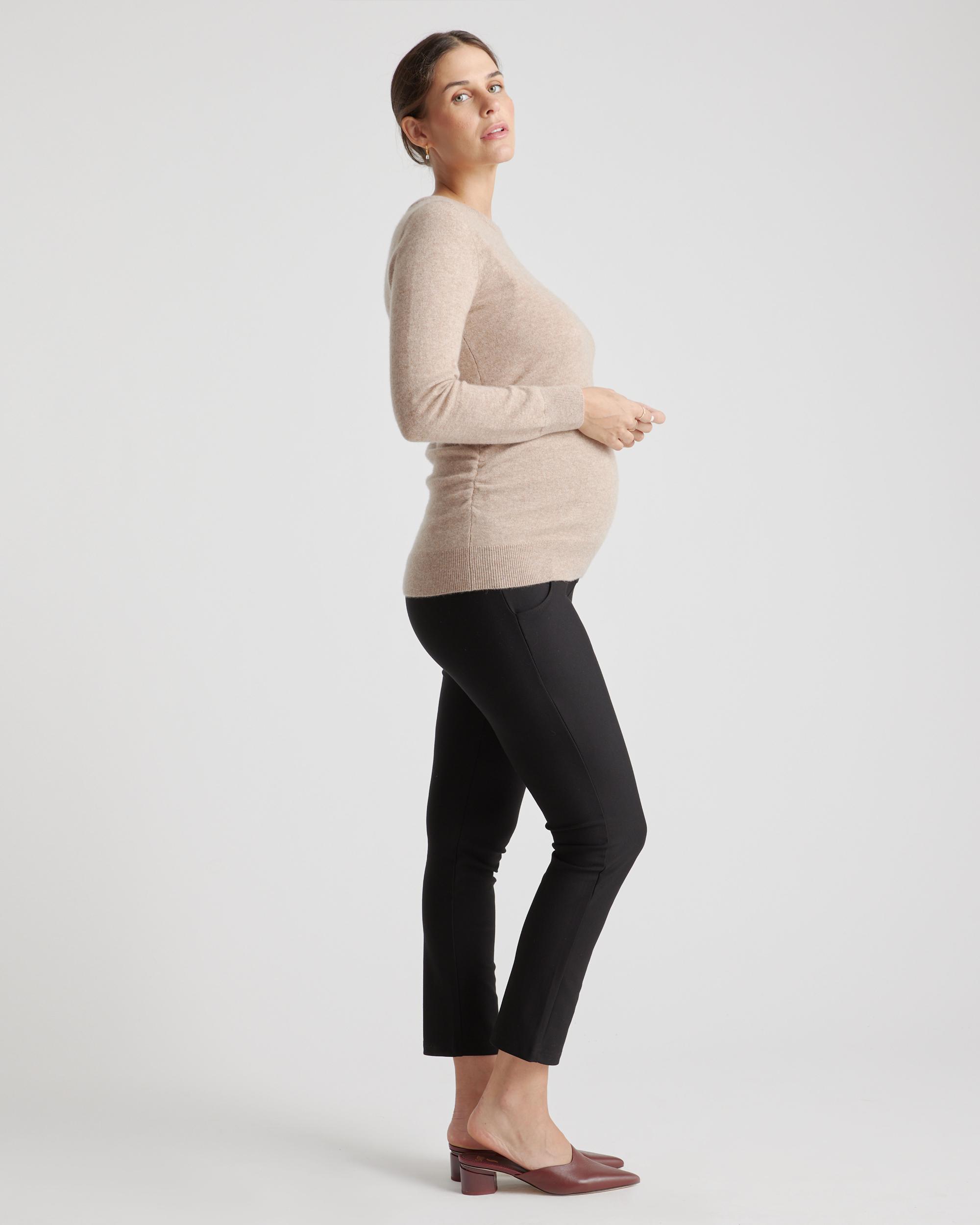 Quince | Women's Mongolian Cashmere Maternity Crewneck Sweater Size XS Product Image