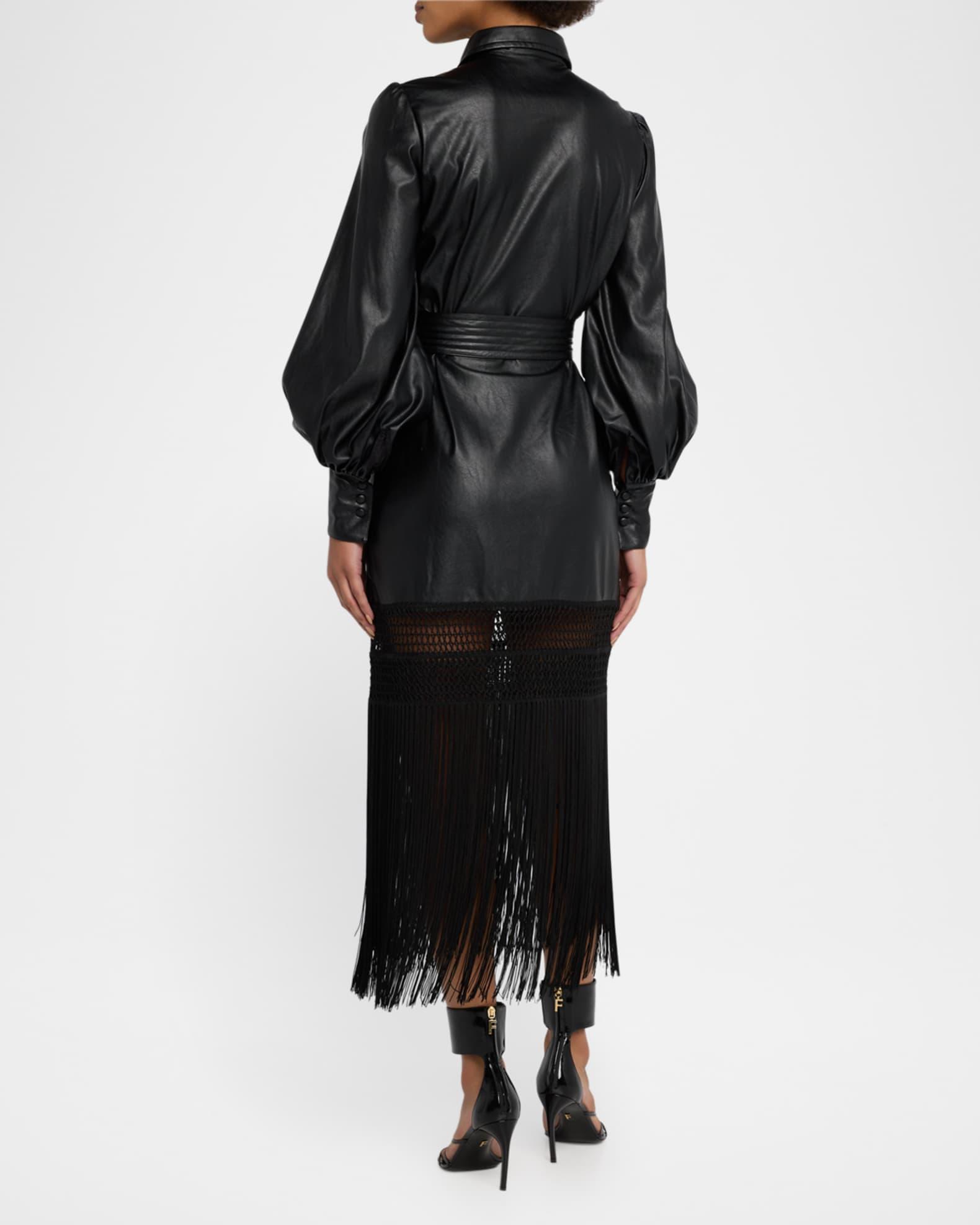 La Victoria Long-Sleeve Fringe Dress Product Image
