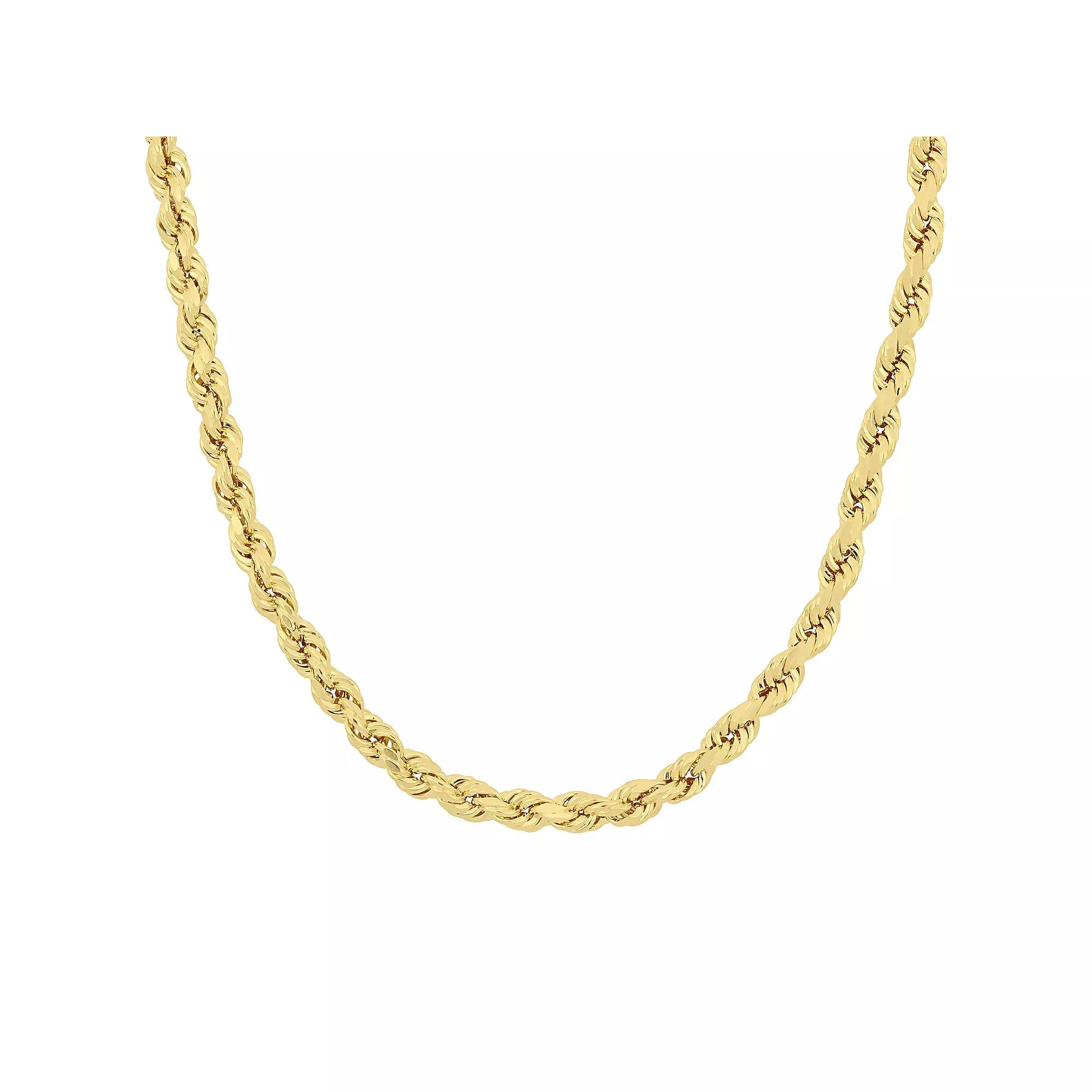Stella Grace 10k Gold Men's Rope Chain Necklace,  Product Image