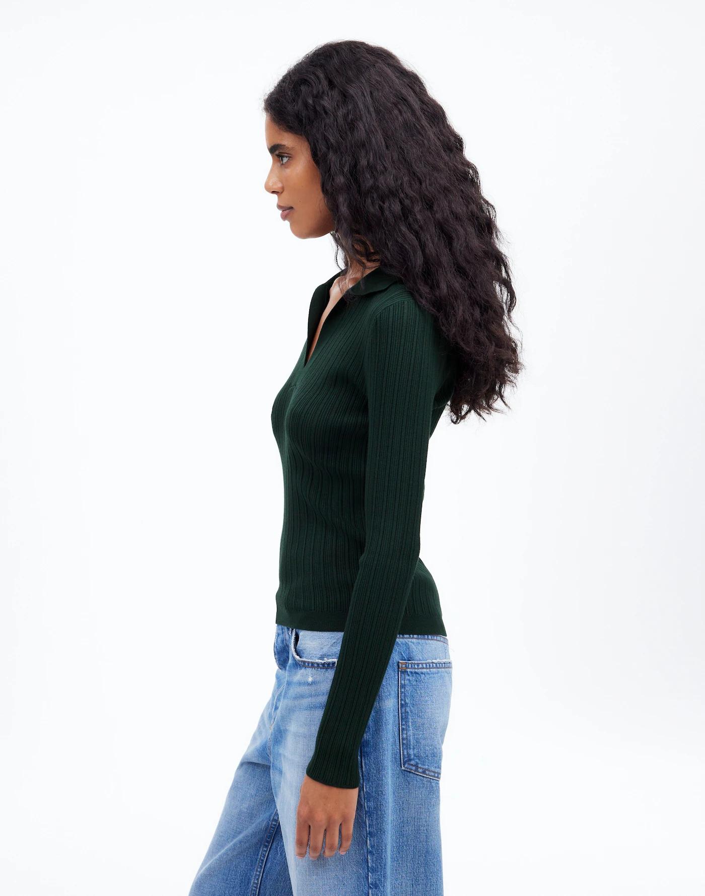 The Signature Knit Johnny-Collar Sweater Product Image