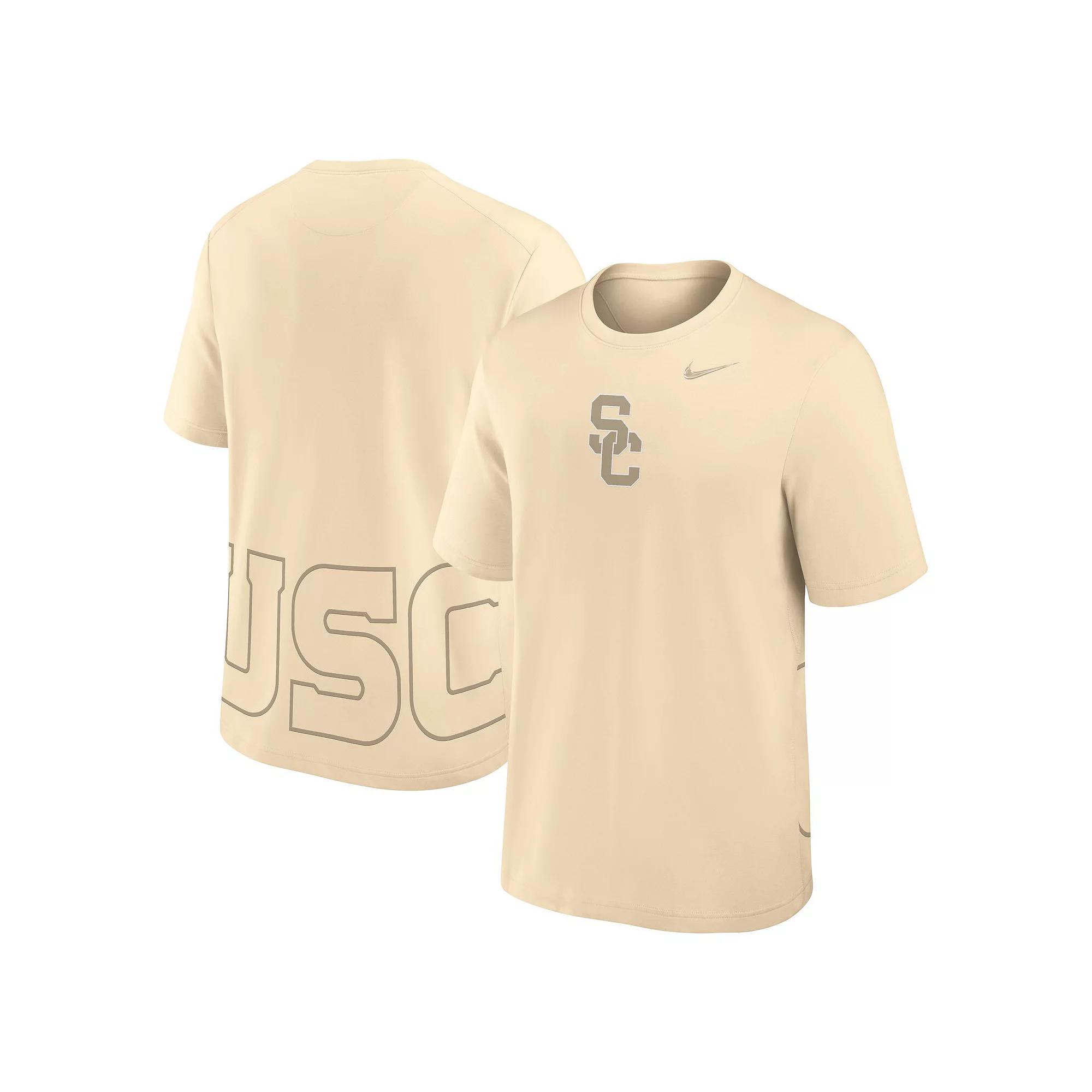 Men's Nike Cream USC Trojans Primary Statement Two-Hit Performance T-Shirt,  Product Image