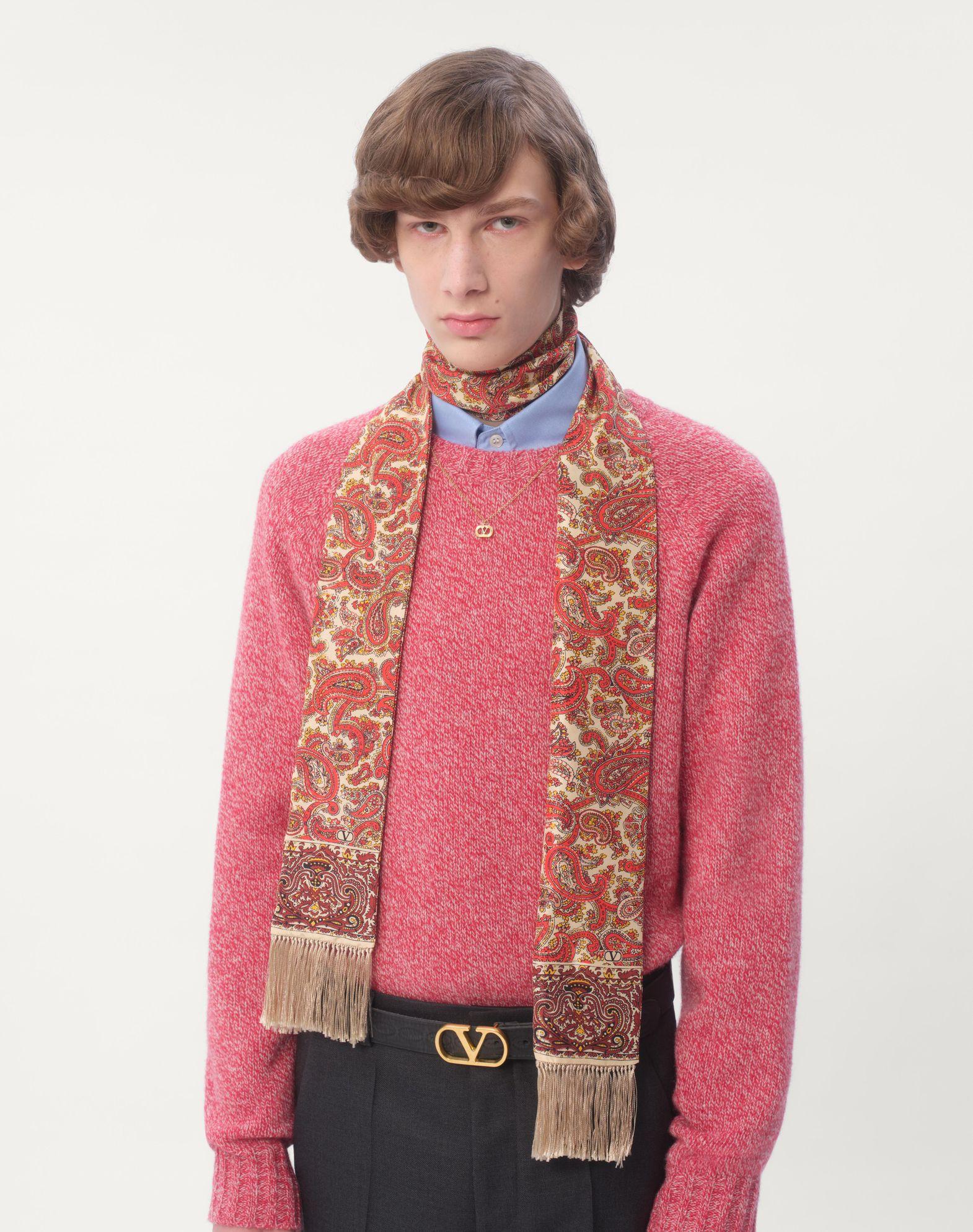 Voyage Imaginaire Silk Bandeau Scarf With Fringe Product Image