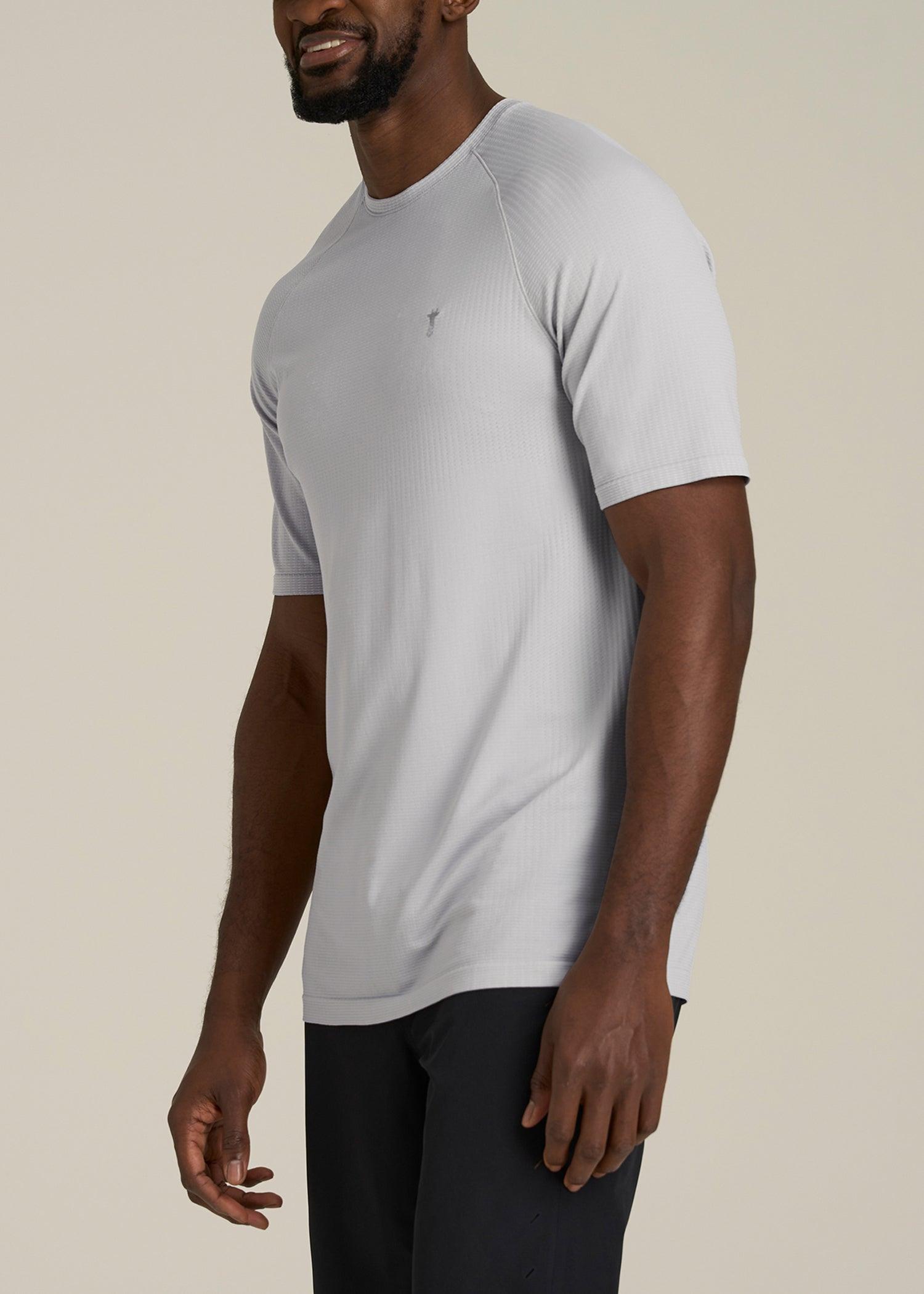Vented Training Top for Tall Men in Silver Drop Male Product Image