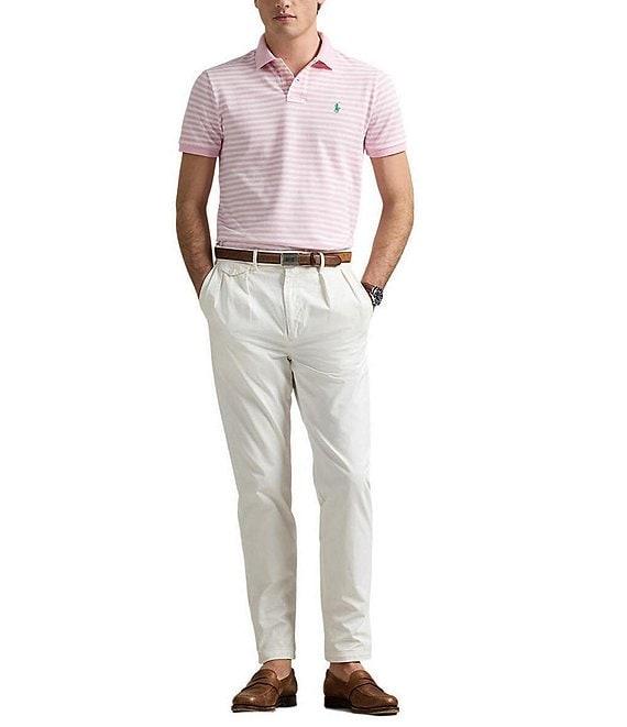 Polo Ralph Lauren Classic Fit Thin Striped Mesh Short Sleeve Polo Shirt Product Image