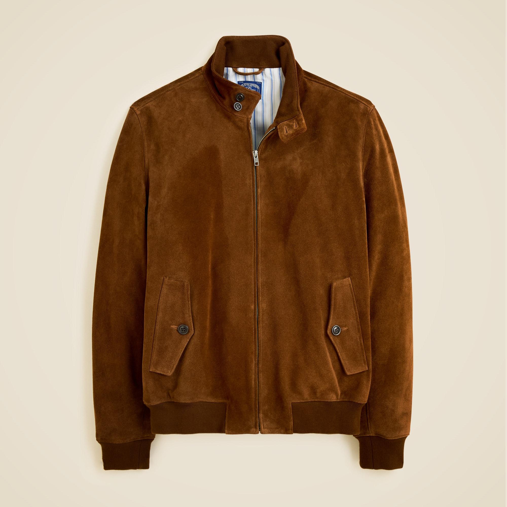 Harrington jacket in Italian suede Product Image