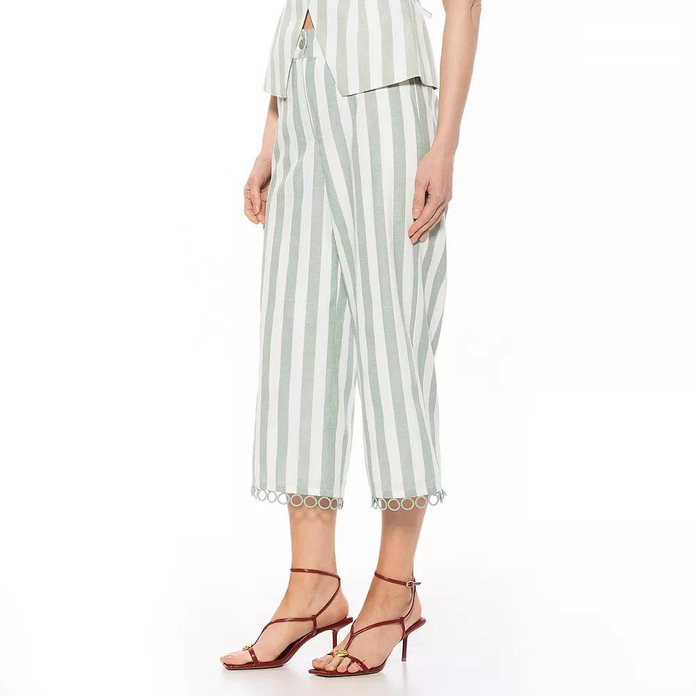 Women’s ALEXIA ADMOR Lucy Ankle Length Circle Trim Wide Leg Pants, Women's,  Product Image