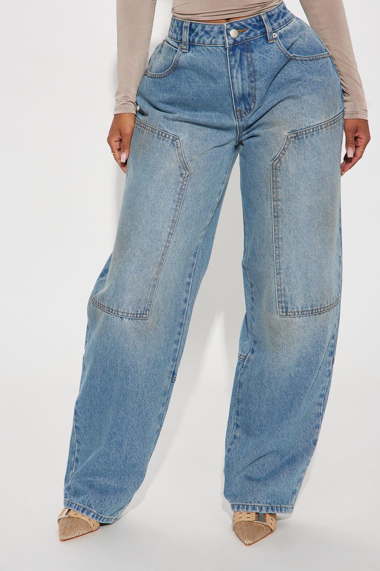 So Far Gone Non Stretch Taper Leg Jeans - Medium Wash Product Image
