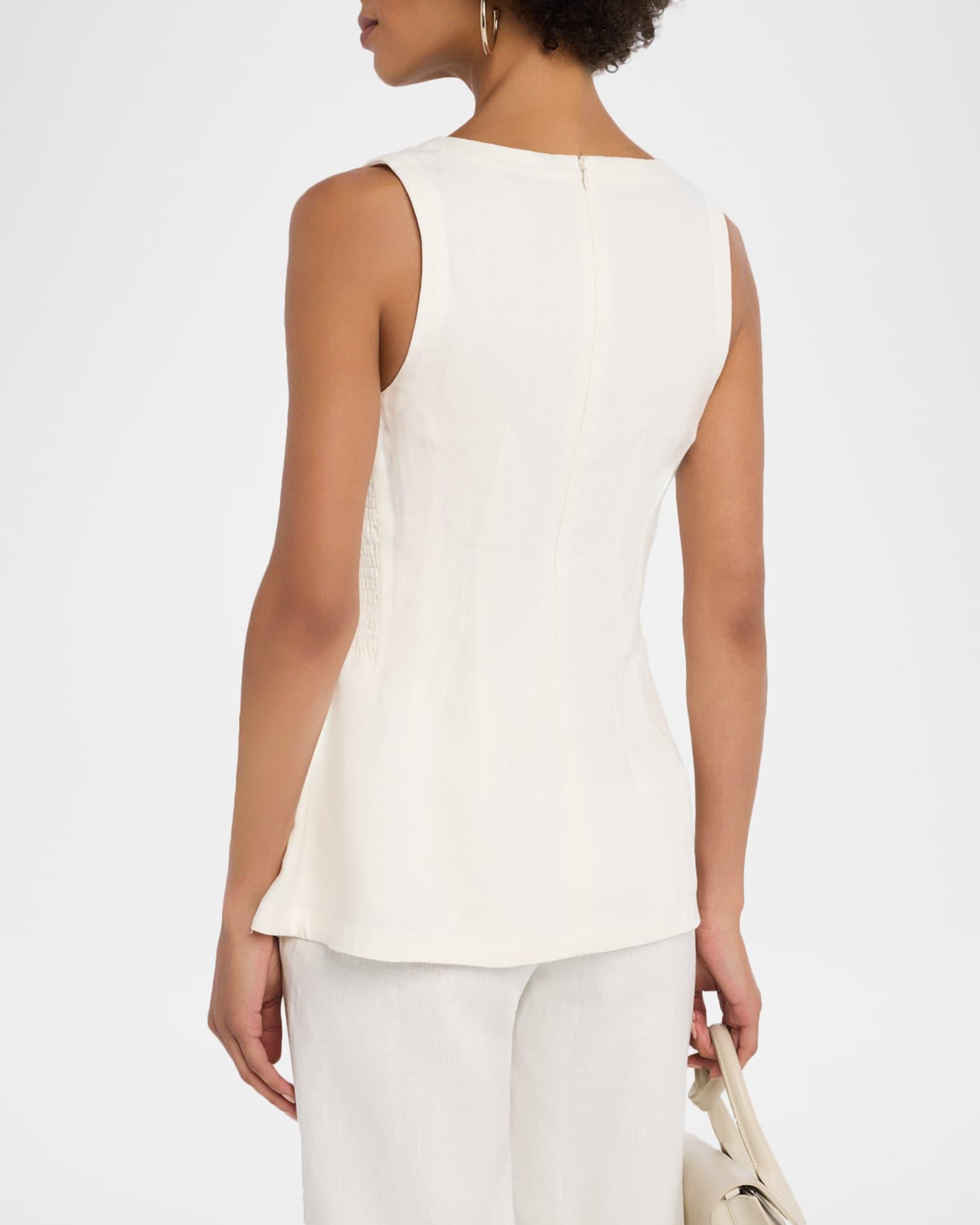 Melia V-Neck Linen Top  Product Image