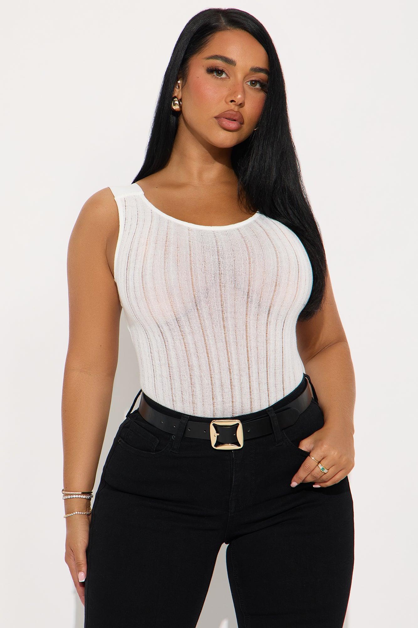 Emilia Backless Bodysuit - Ivory Product Image