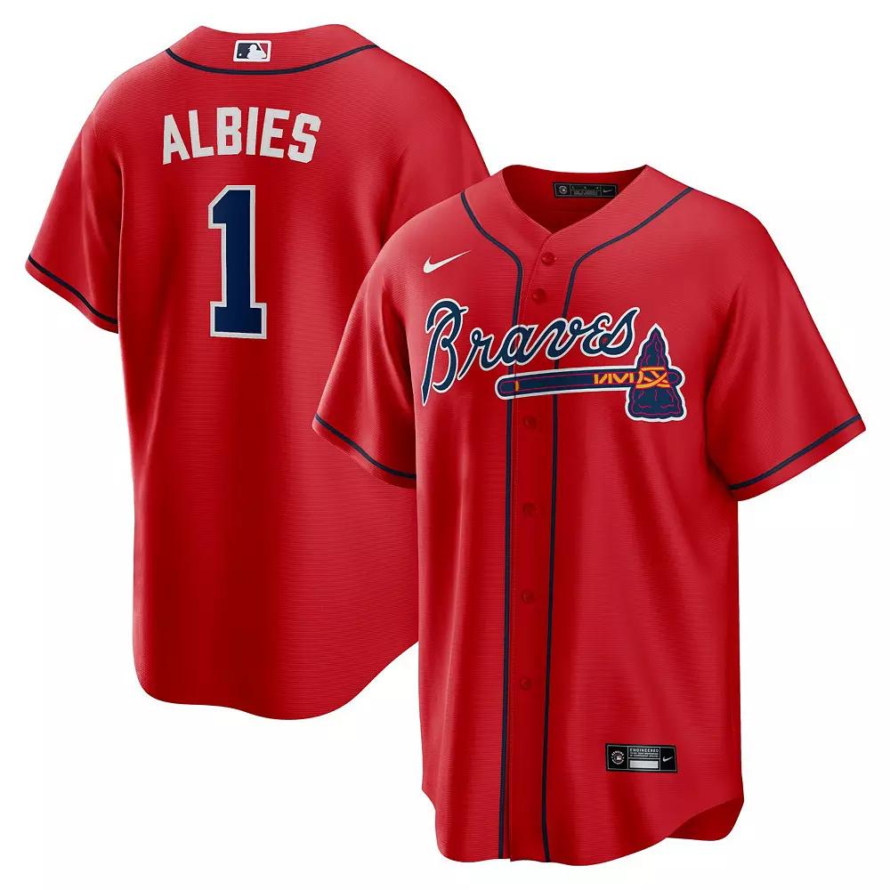 Men's Nike Ozzie Albies Red Atlanta Braves Alternate Replica Player Name Jersey,  Product Image
