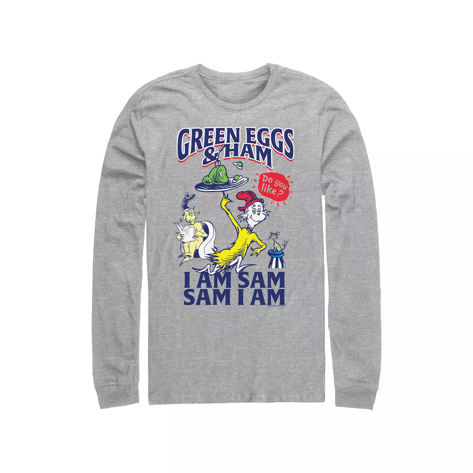 Men's Dr. Seuss Green Eggs And Ham Do you Like Them? Long Sleeve Graphic Tee,  Product Image