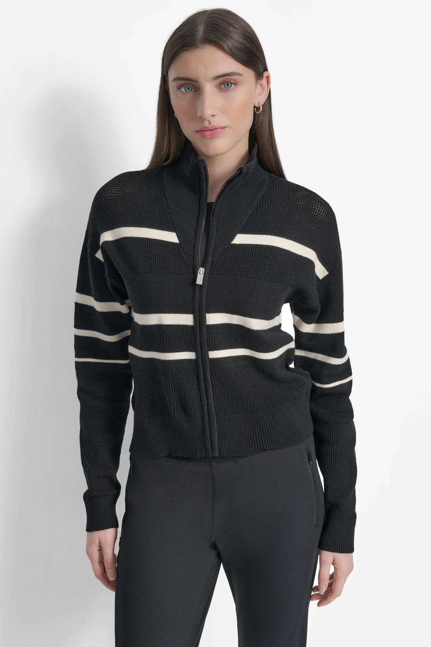 LOGO STRIPE OPEN-STITCH CARDIGAN JACKET Product Image