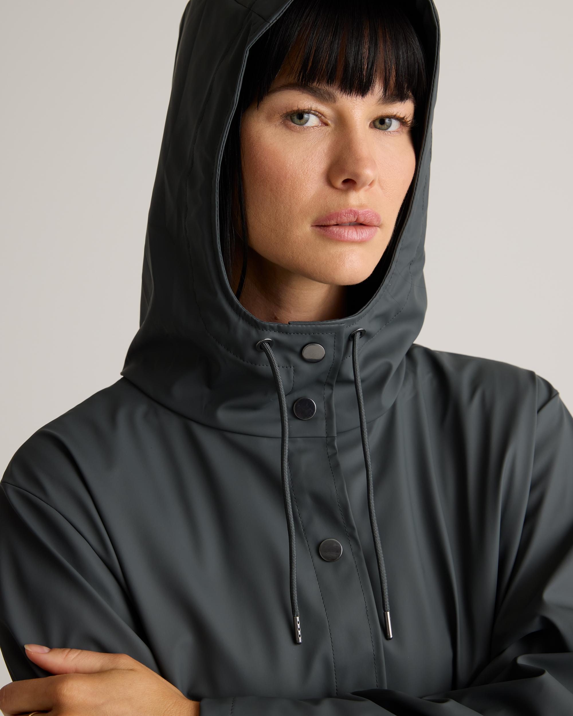 Quince | Women's Waterproof Rubberized Long Rain Jacket Recycled Polyester Product Image