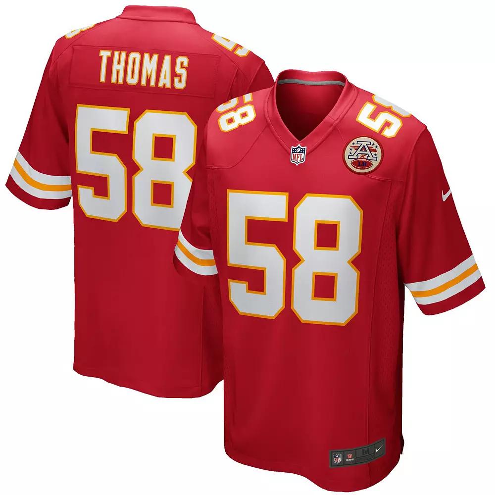 Men's Nike Derrick Thomas Red Kansas City Chiefs Game Retired Player Jersey,  Product Image