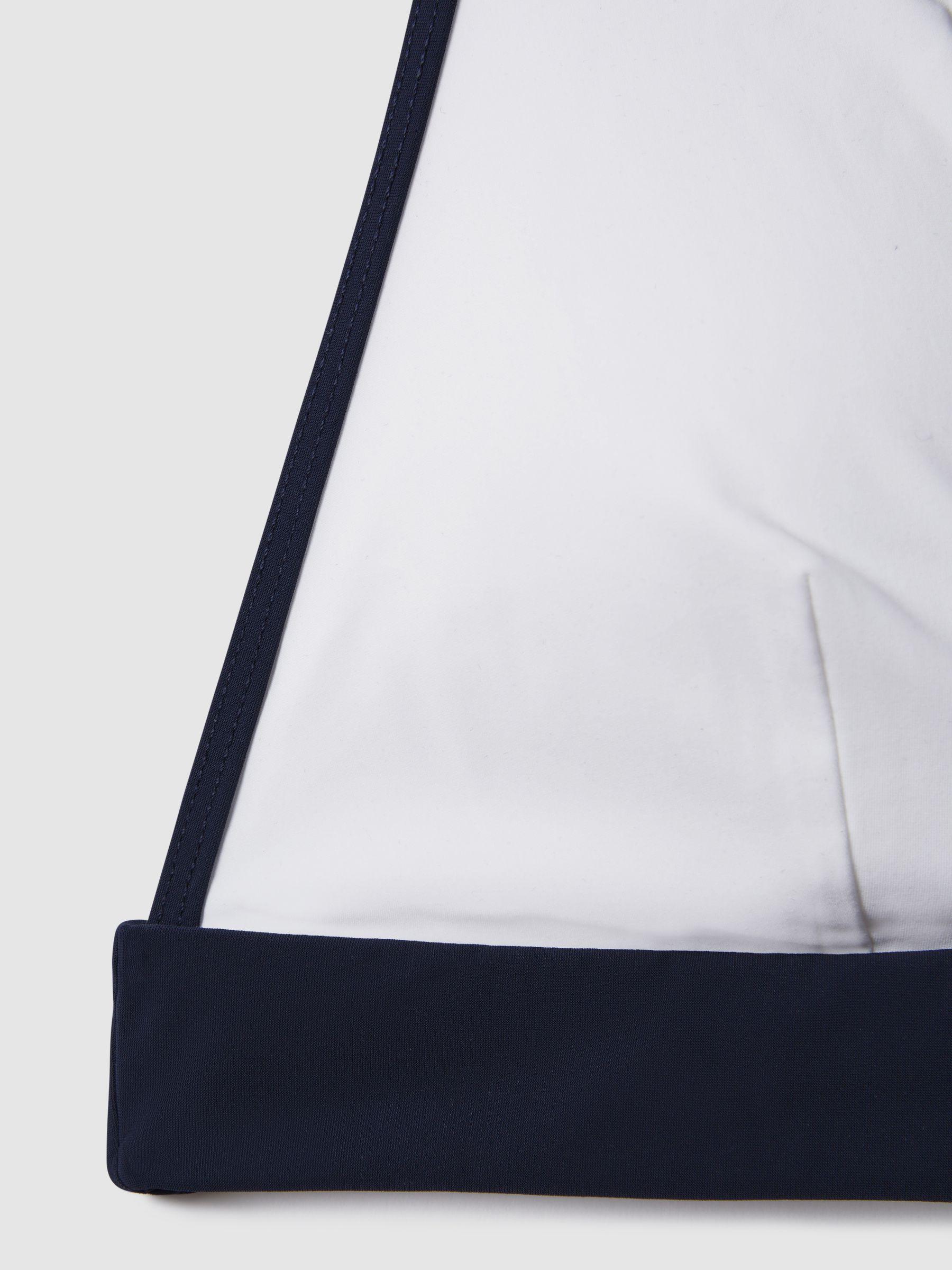 High Rise Belted Bikini Bottoms in Navy/White Product Image