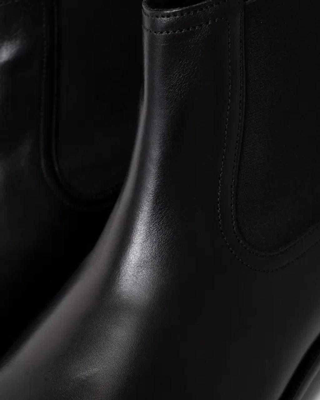 HUGO BOSS Tayil Mens Leather Chelsea Boots In Black Product Image