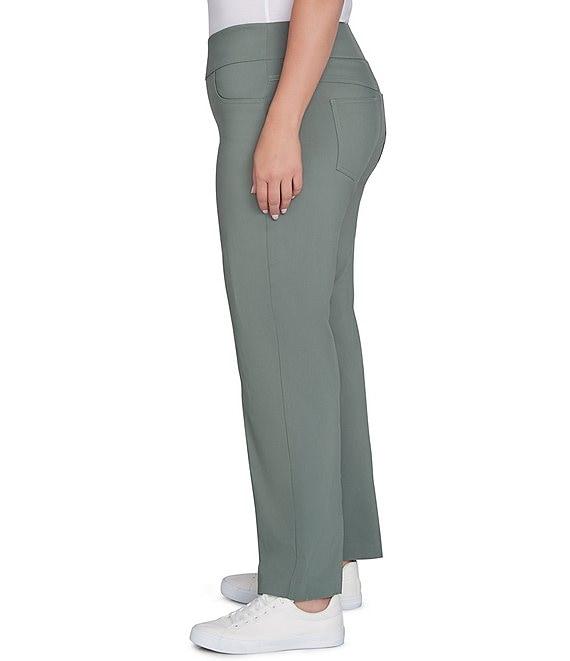 Ruby Rd. Plus Size Pull-On Millennium Tech Straight Leg Pants Product Image