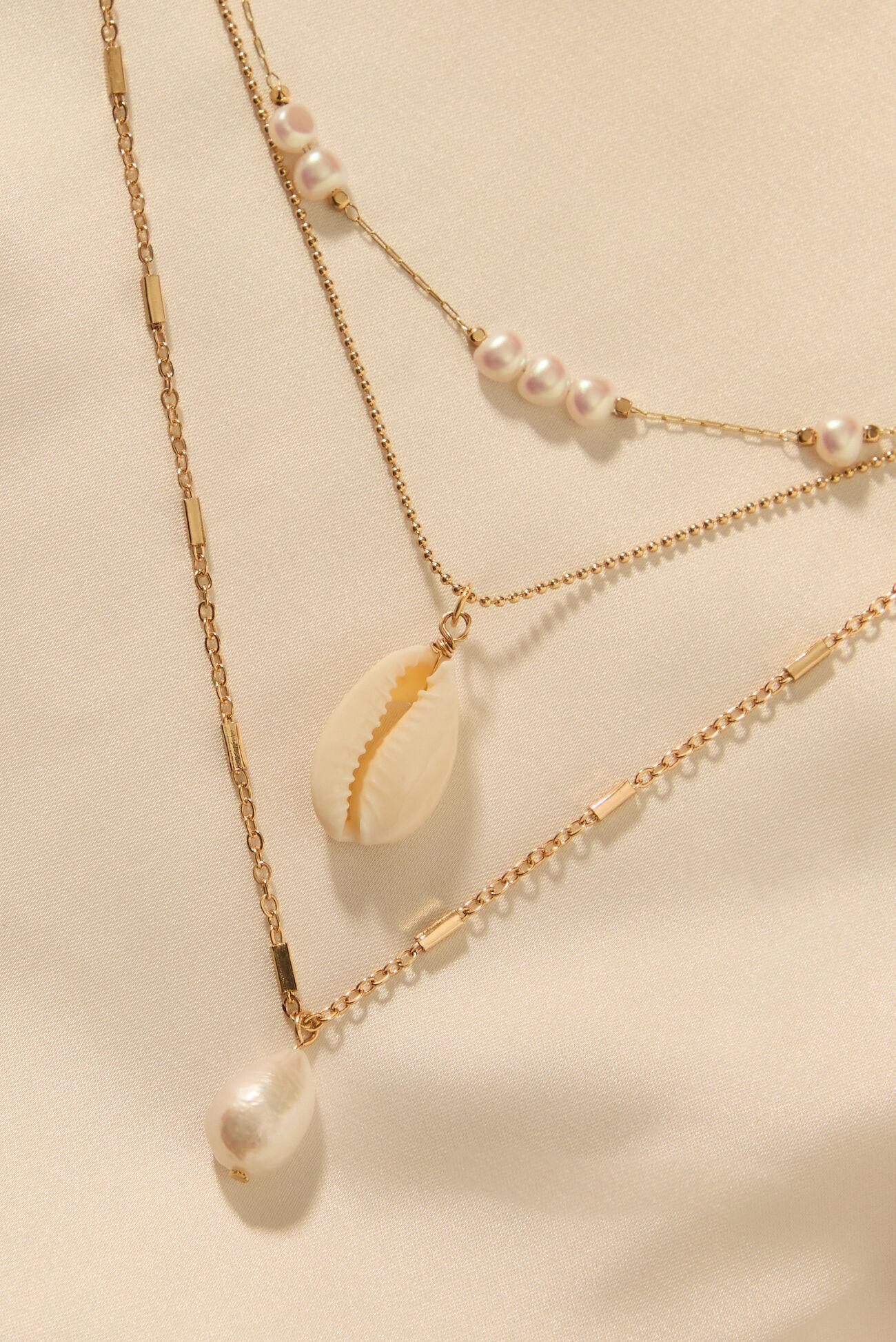 Layered Shell Charm Necklace Product Image