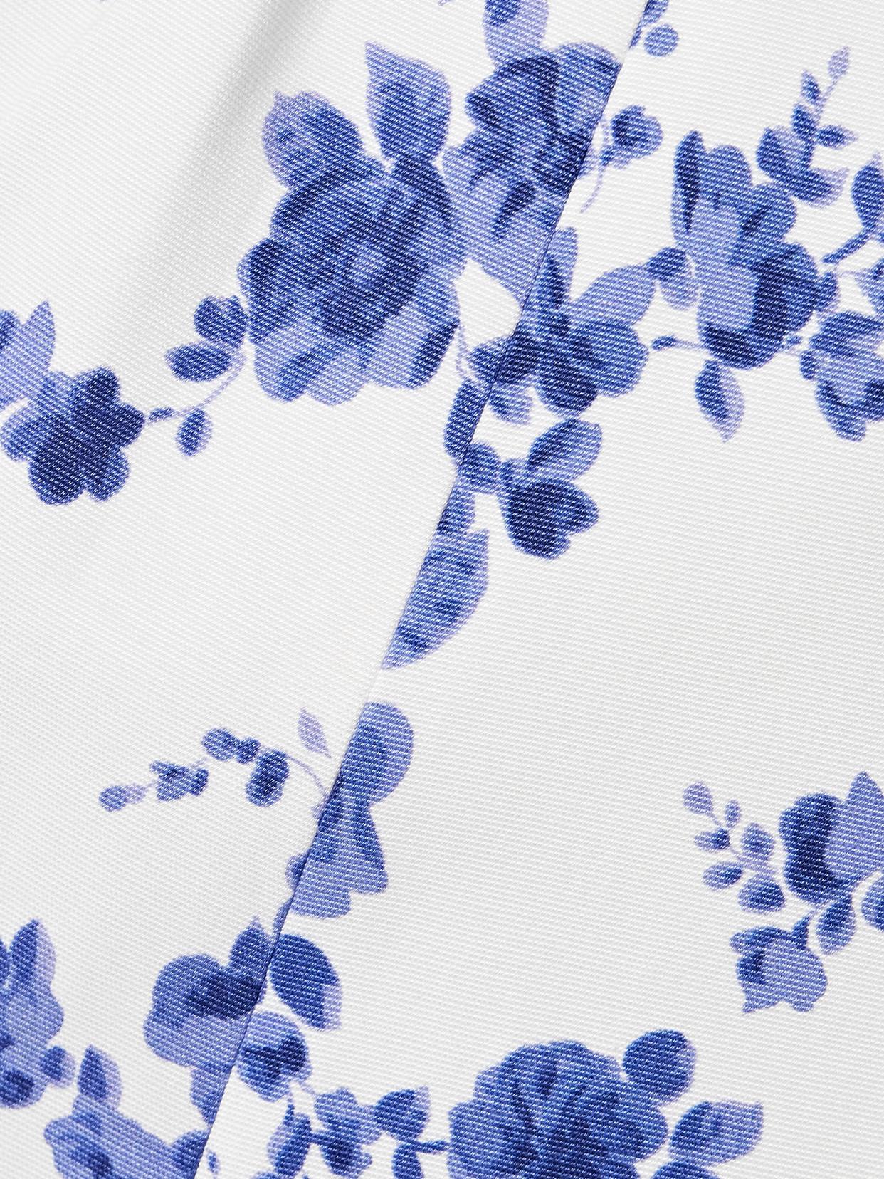 CAROLINA HERRERA Sleeveless Scoop Neck Midi Dress With Sash In White Multi Product Image