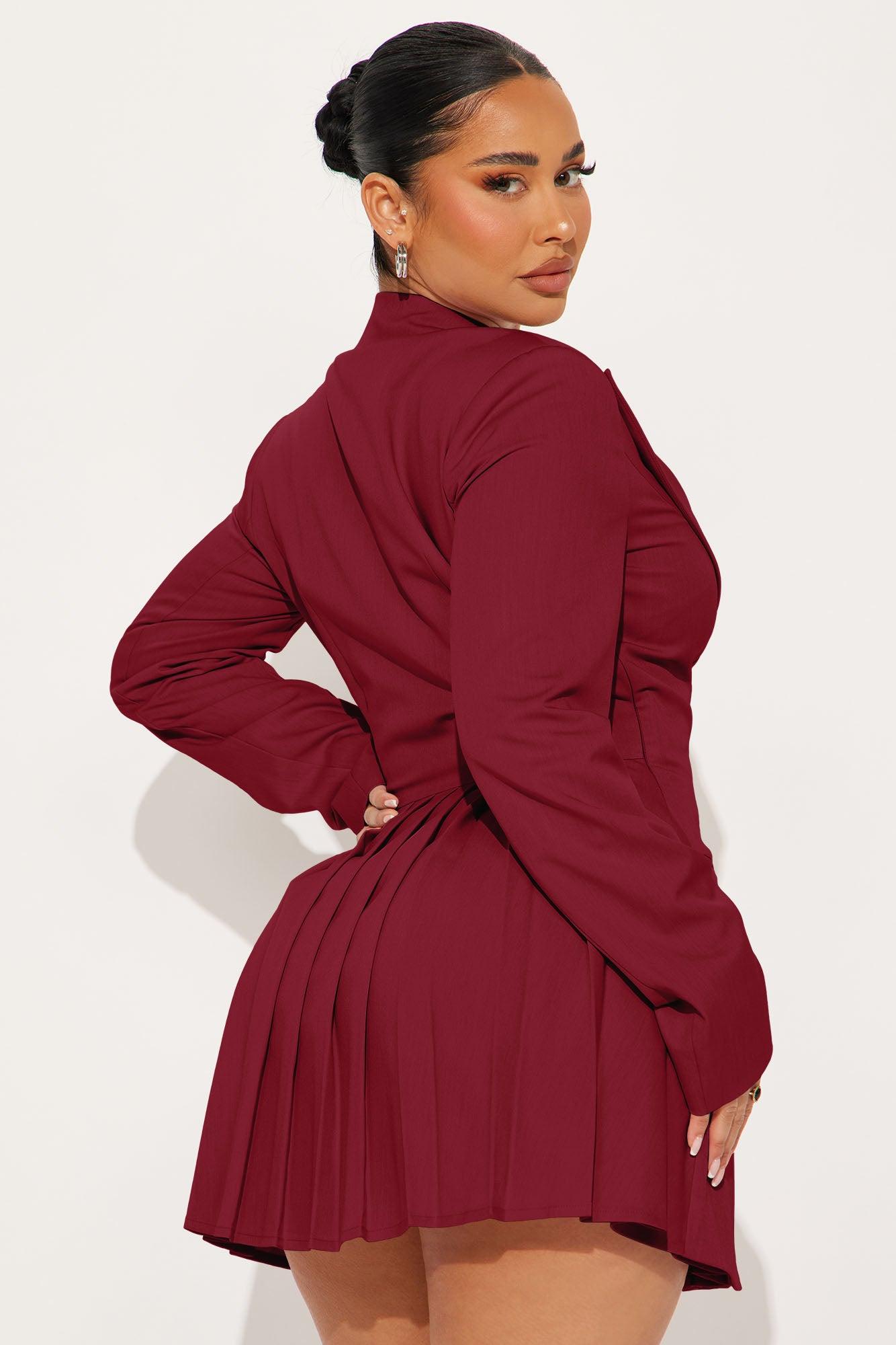 Delani Mini Blazer Dress - Red Female Product Image