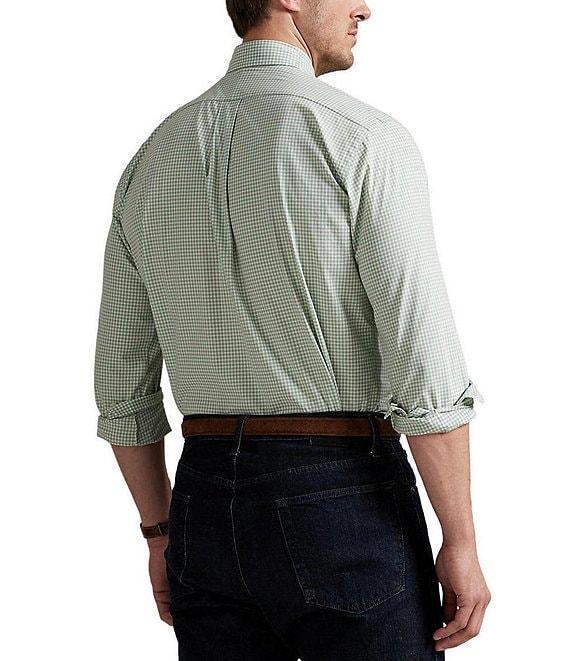 Polo Ralph Lauren Big & Tall Classic Fit Gingham Stretch Poplin Long Sleeve Woven Shirt Product Image