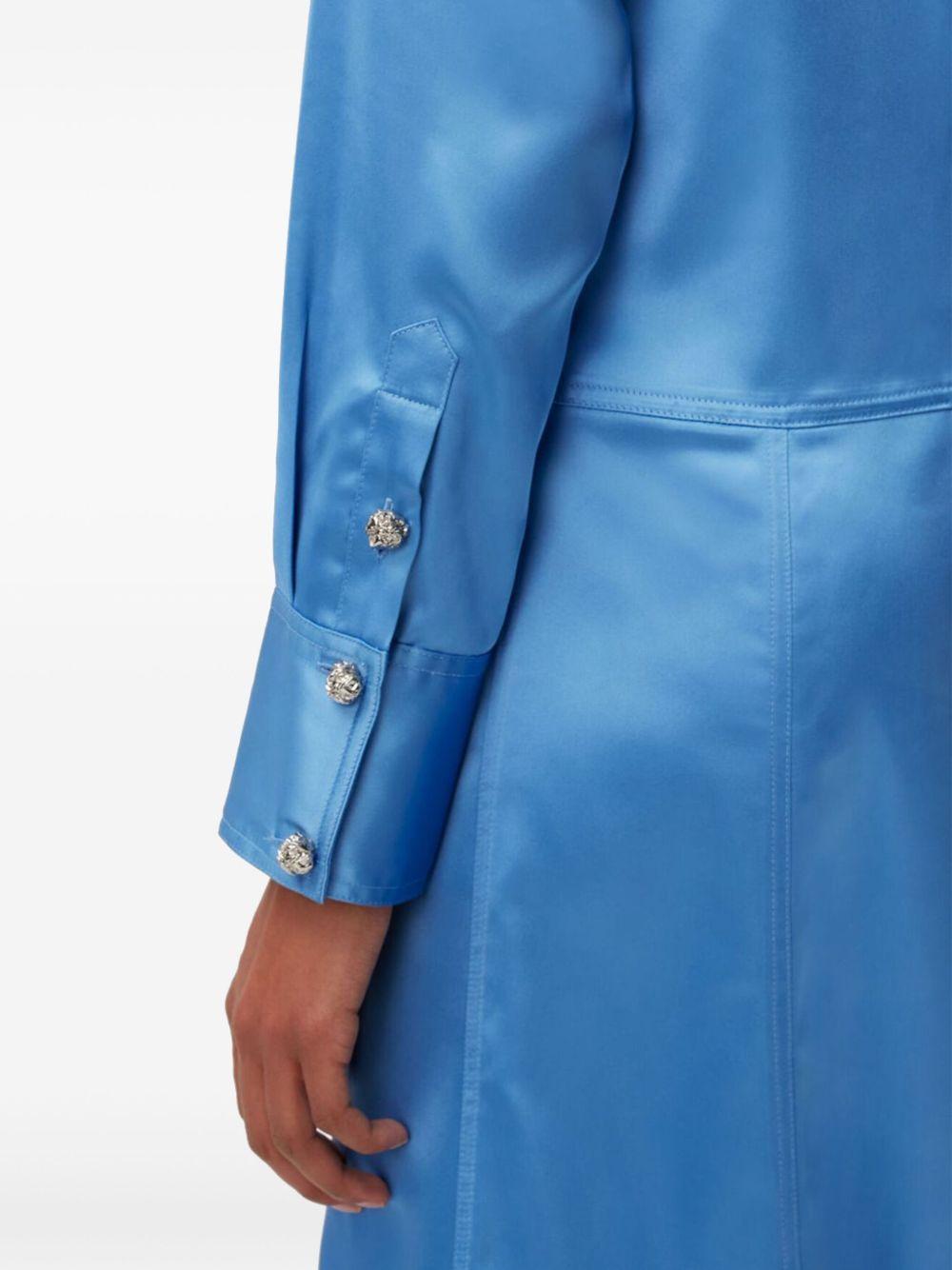 ruched-detail satin midi dress Product Image