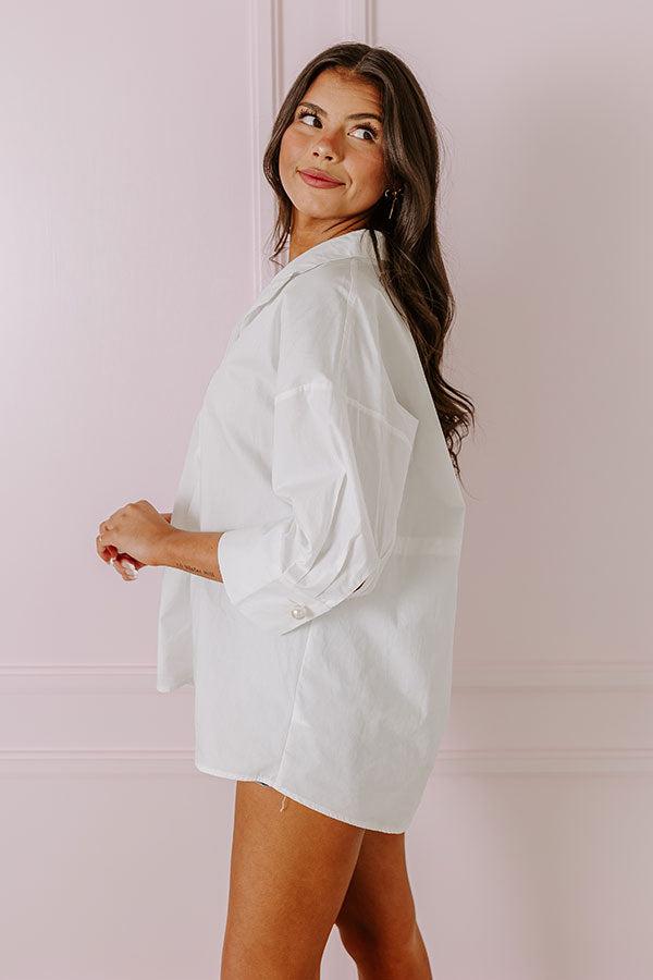 Manhattan Meeting Shift Top In White Product Image