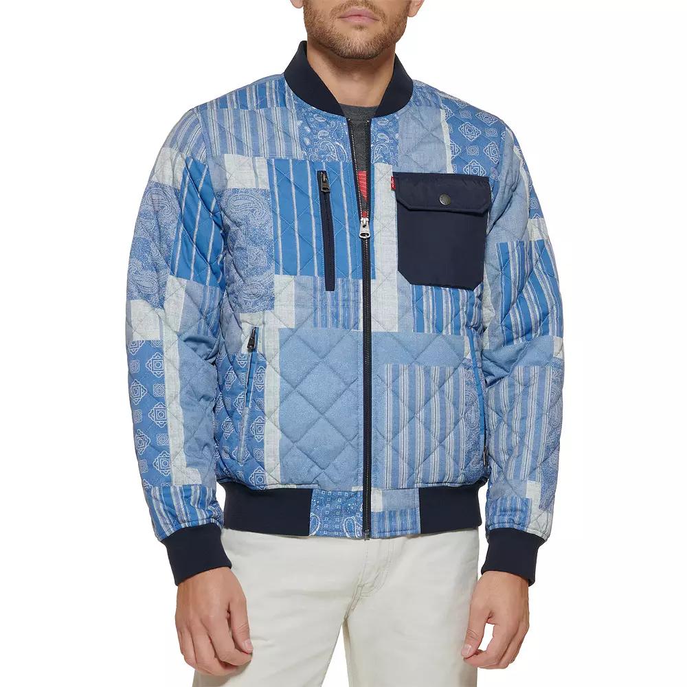 Men's Levi's® Diamond Quilted Jacket, Size: XL, Lt Blue Product Image