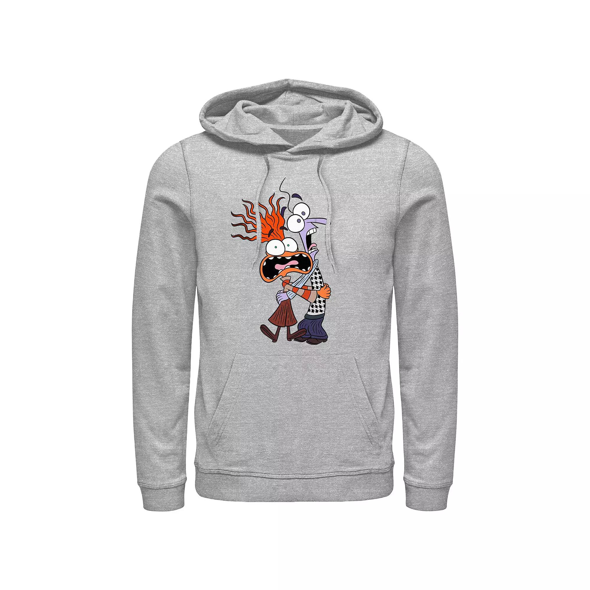 Disney's Inside Out 2 Anxiety Fear Scream Men's Graphic Hoodie, Size: Large, Athletic Grey Product Image