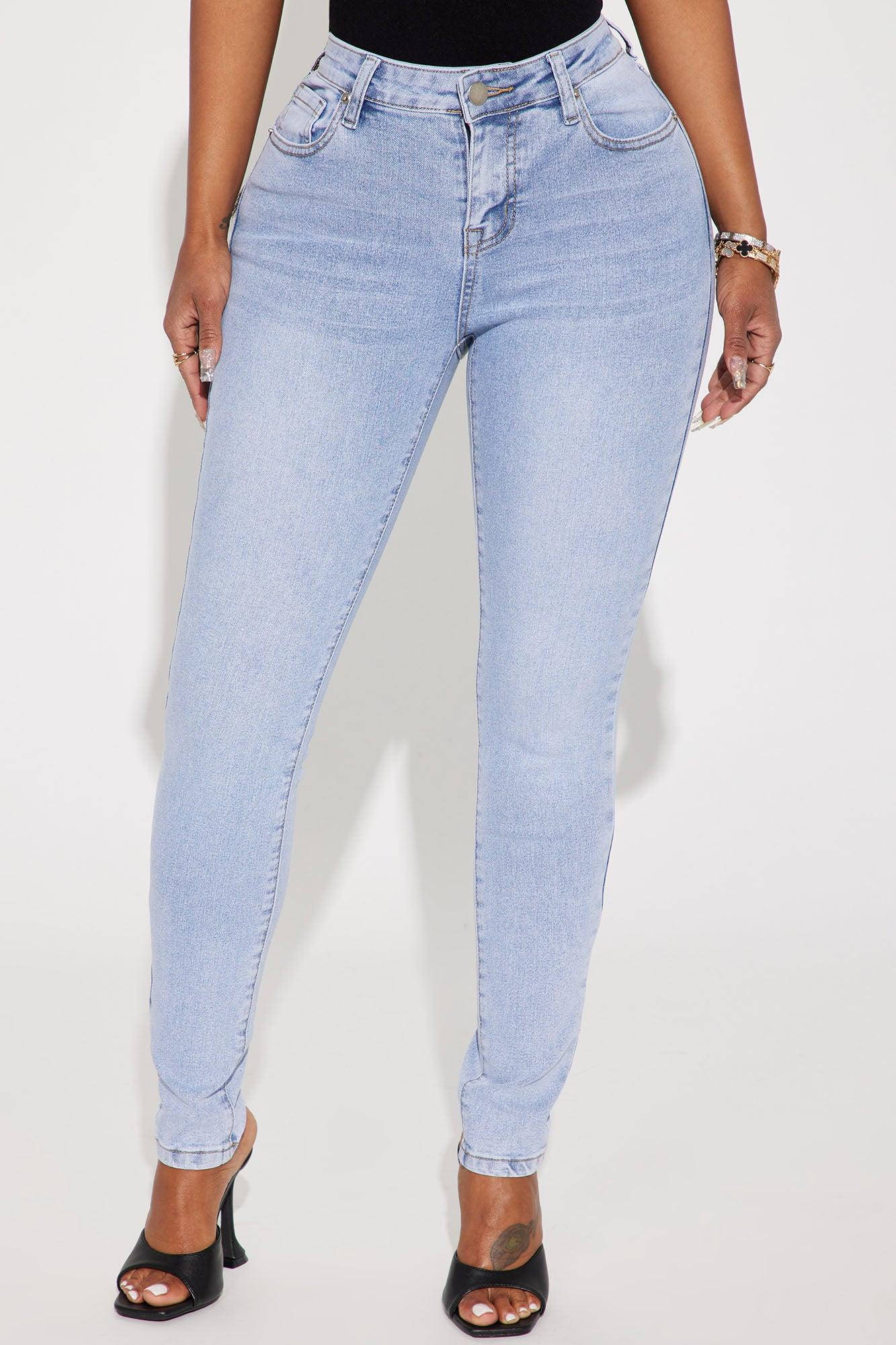 Malia Mid Rise Stretch Skinny Jeans - Light Wash Product Image