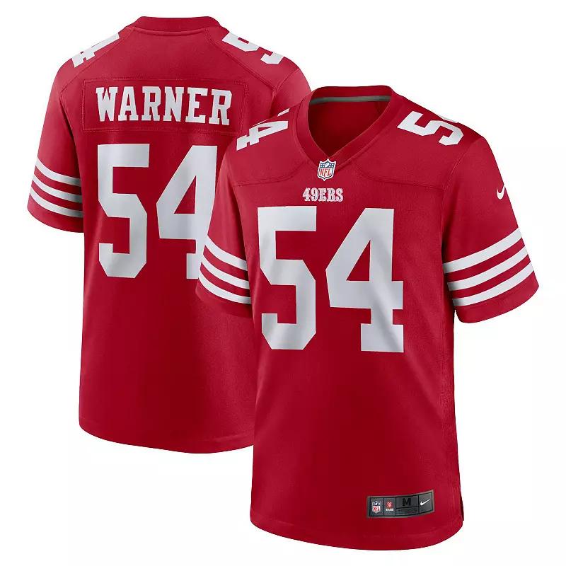 Men's Nike Fred Warner Scarlet San Francisco 49ers Player Game Jersey,  Product Image