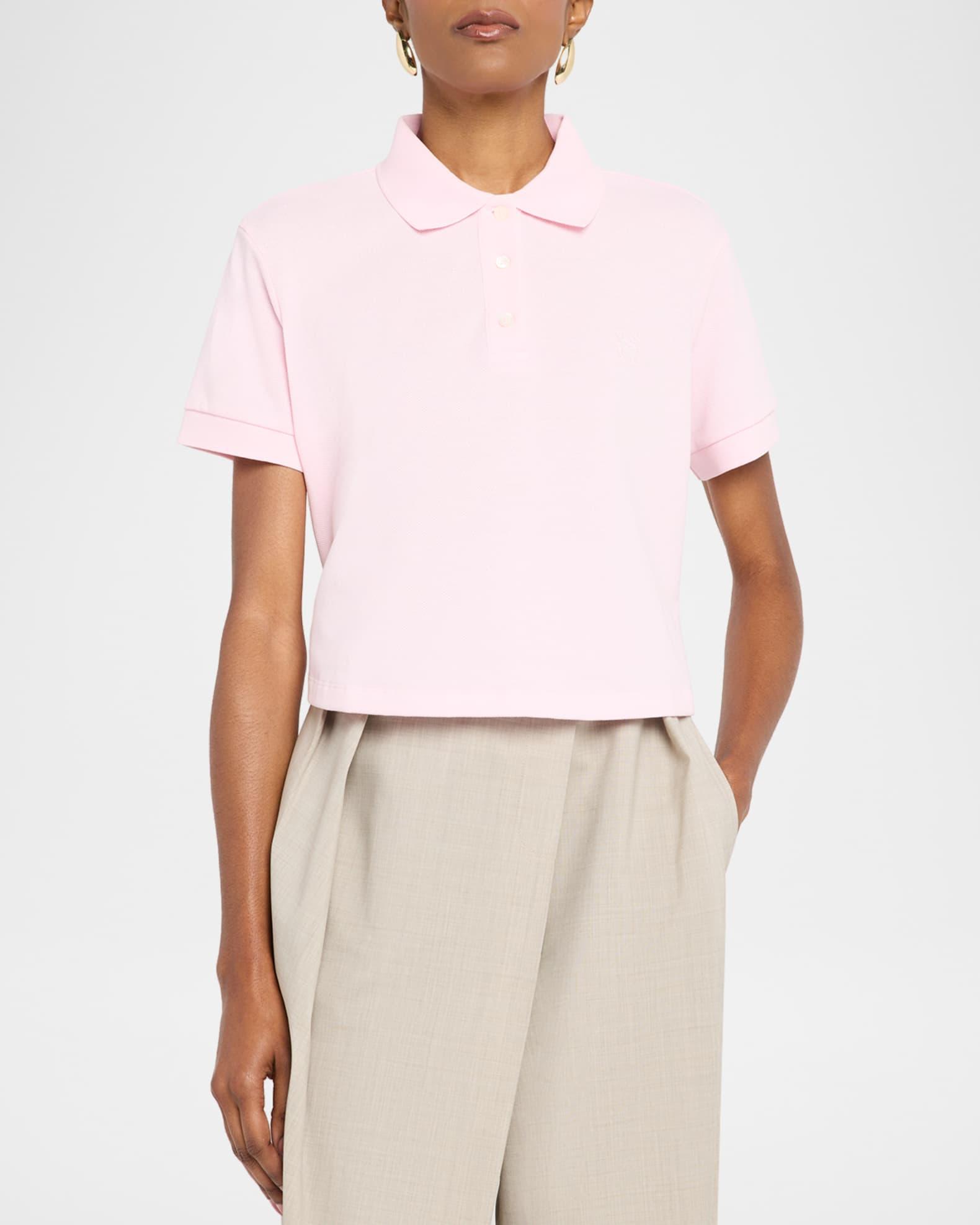 Short-Sleeve Trapeze Polo Top Product Image