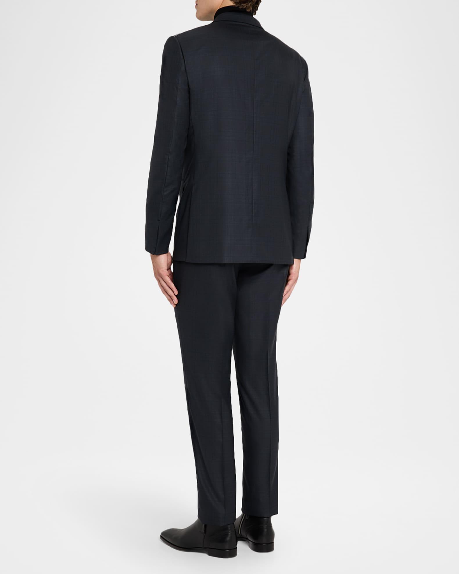 Men's Wool Woven Plaid Two-Piece Suit Product Image