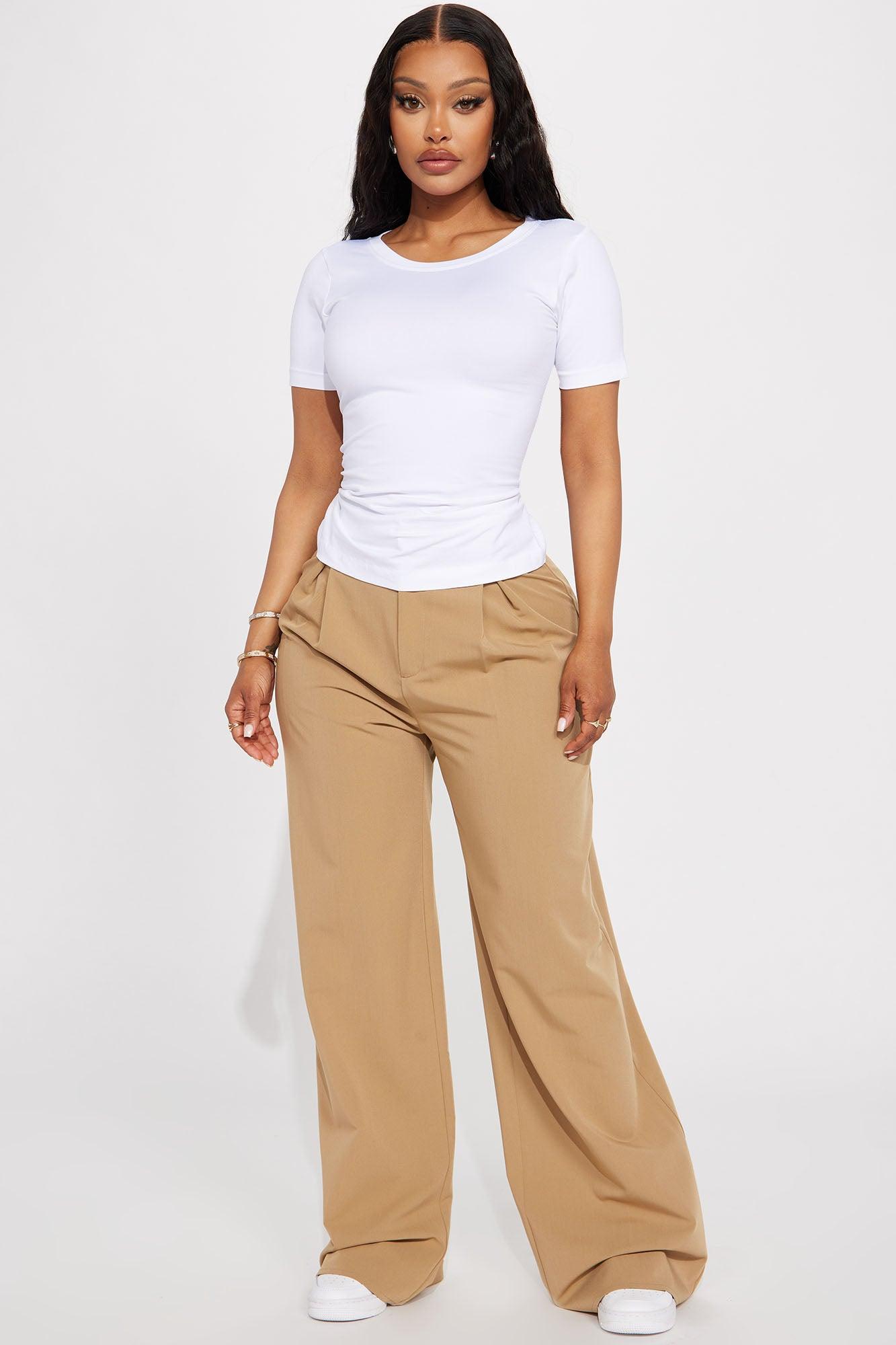 Mila Seamless Tee - White Product Image