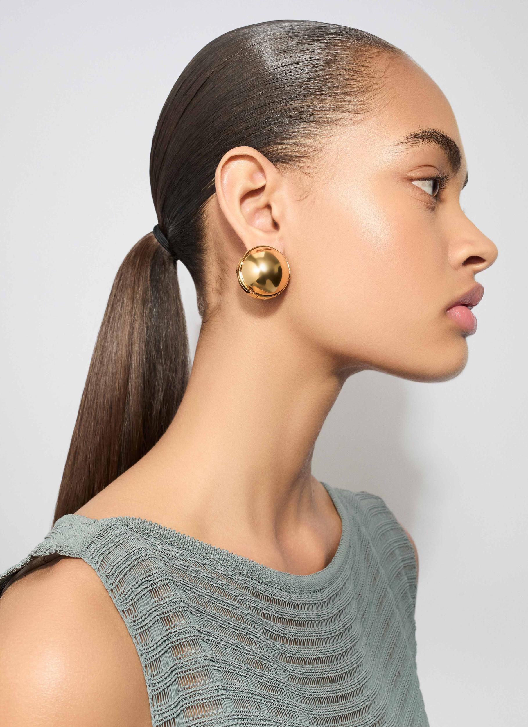 GOLD SPHERE EARRINGS Product Image
