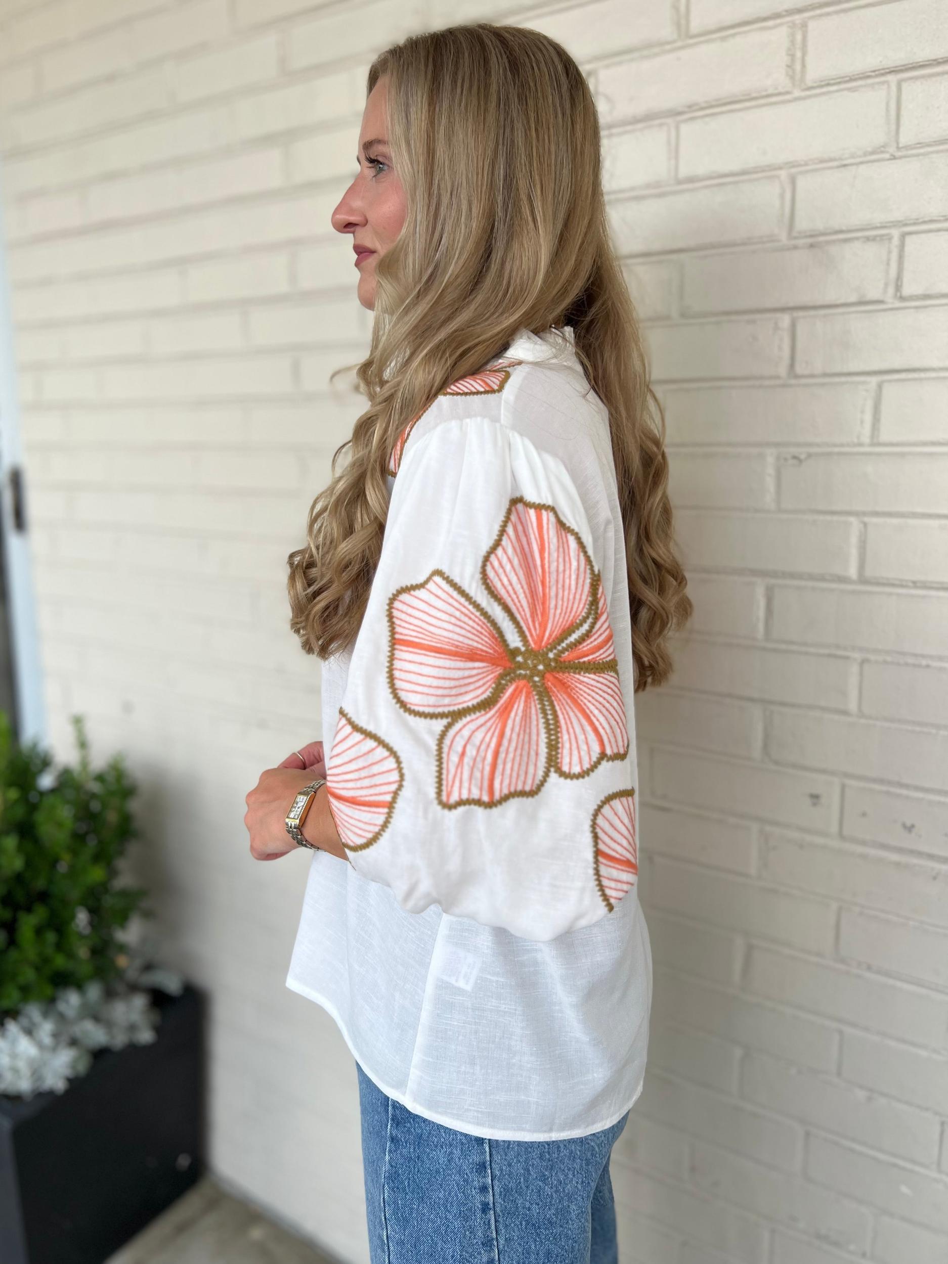 Emilia V-Neck Floral Top Product Image