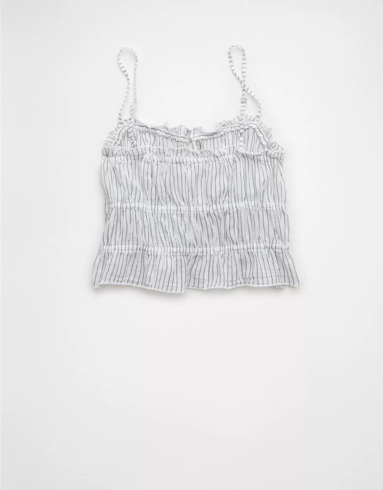 AE Tiered Ruched Tank Top Product Image