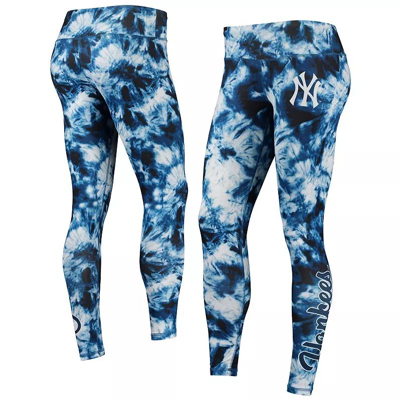 Women's FOCO Navy New York Yankees Tie-Dye Leggings,  Product Image