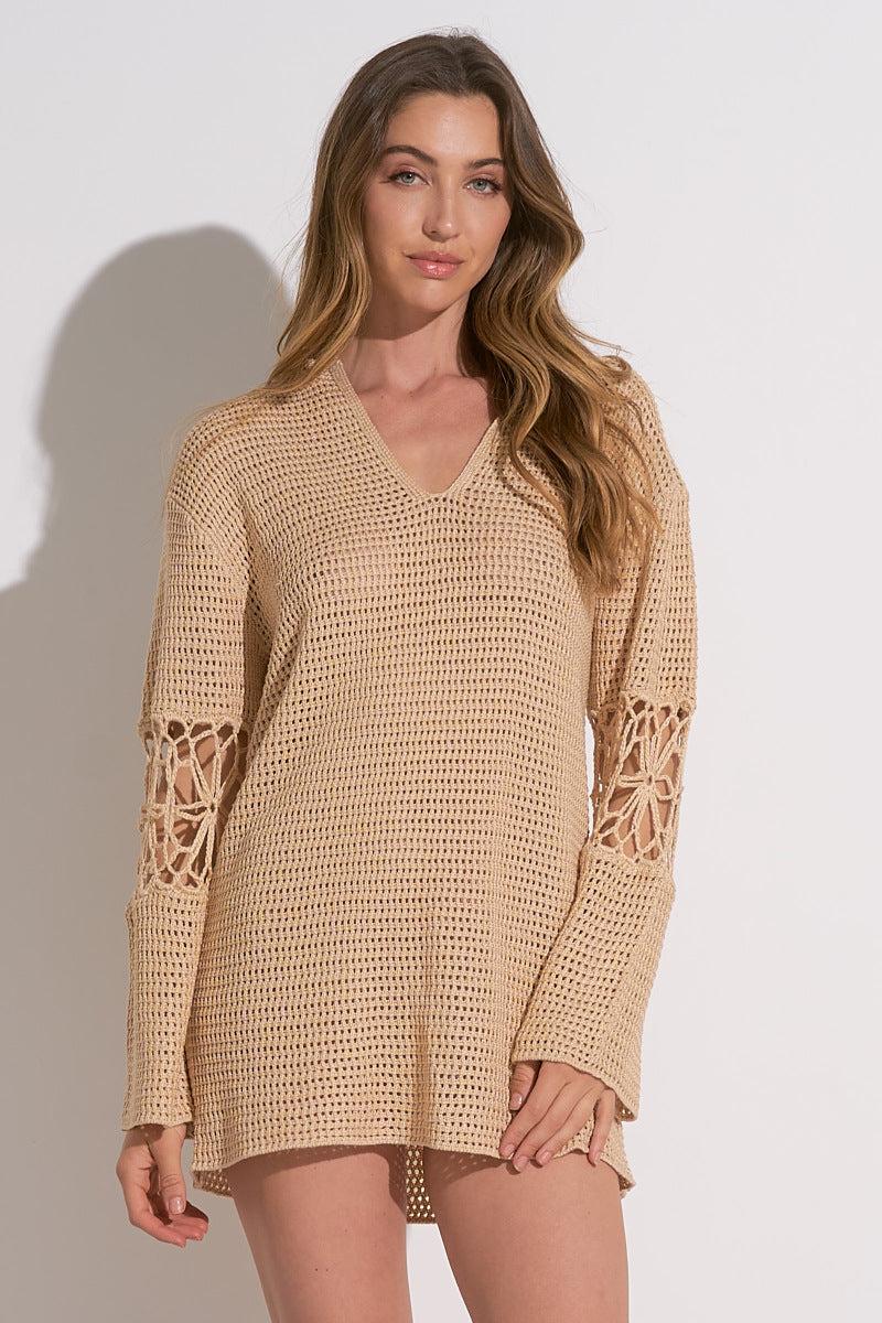 Crochet Sleeve Tunic Product Image