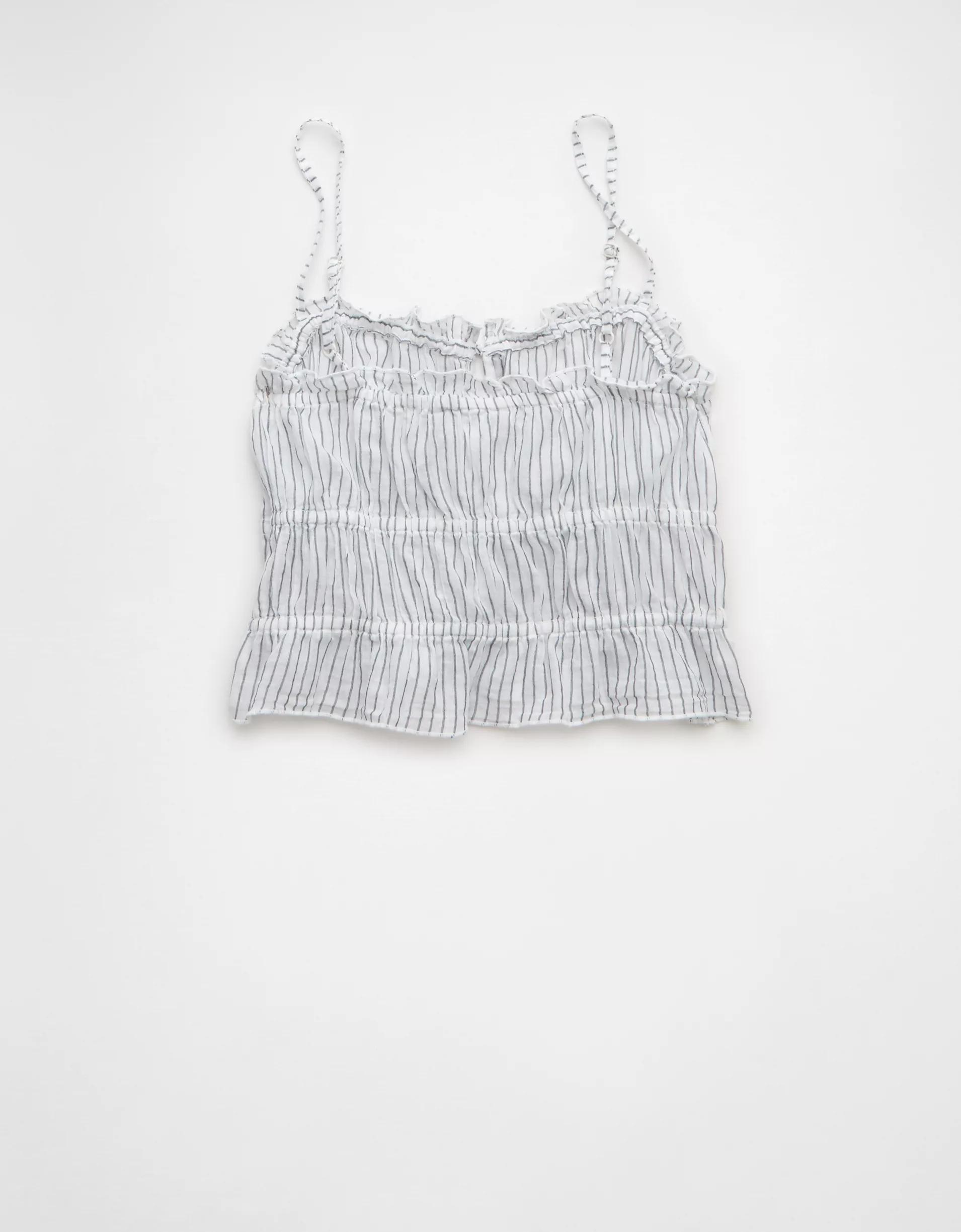 AE Tiered Ruched Tank Top Product Image