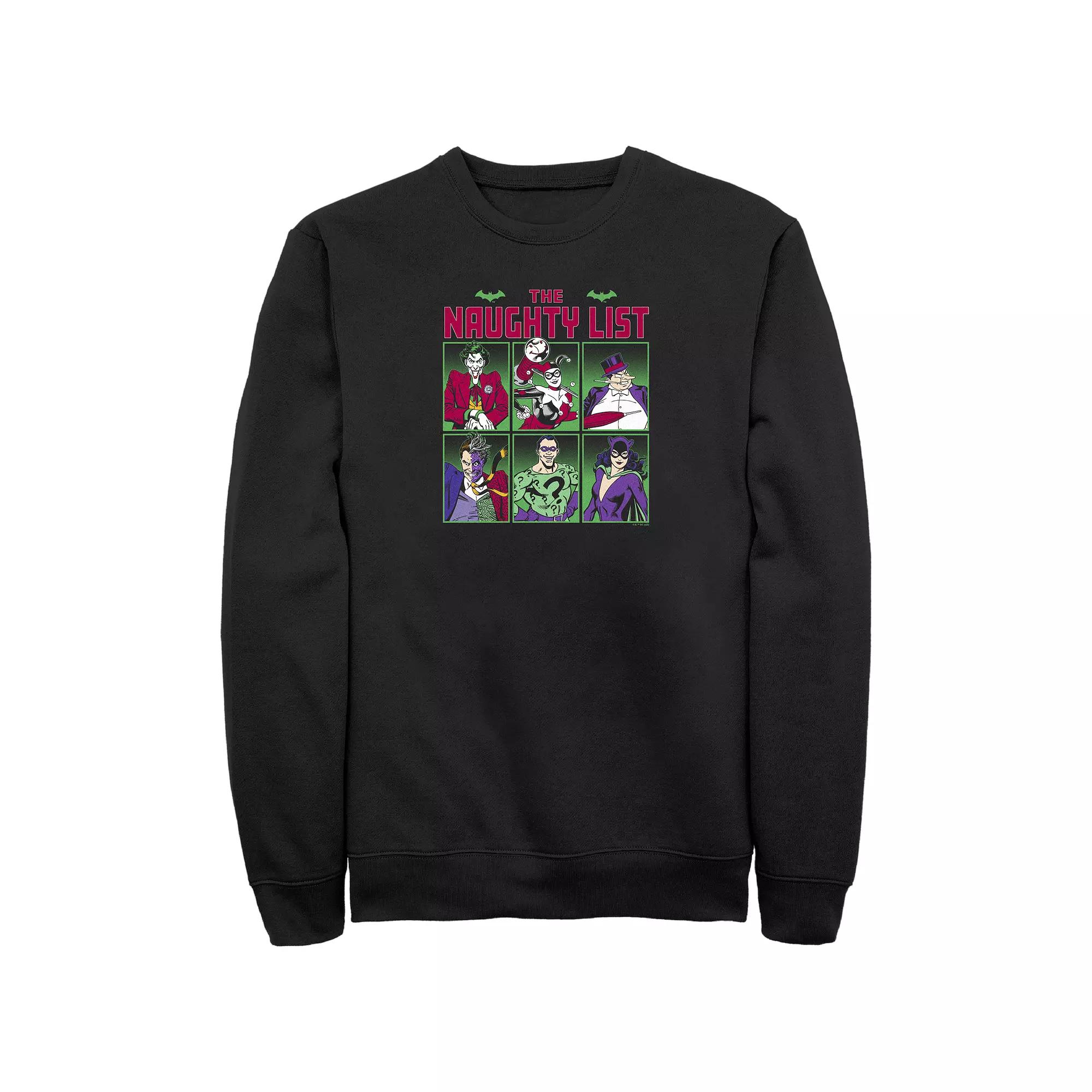 Big & Tall Batman Gotham Naughty List Graphic Tee, Men's, Size: 3XL, Black Product Image