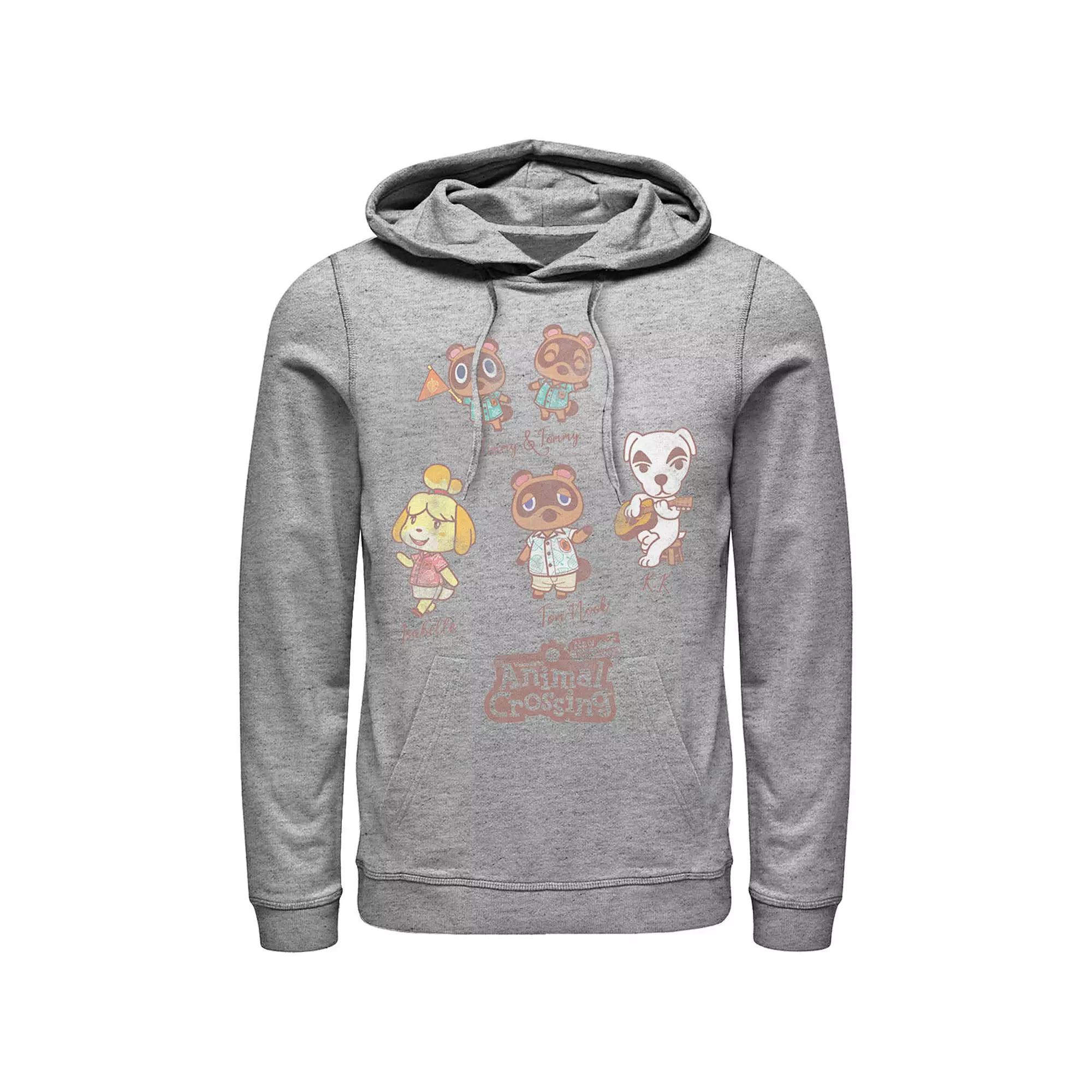 Men's Nintendo Character Textbook Group Shot Text Hoodie,  Product Image